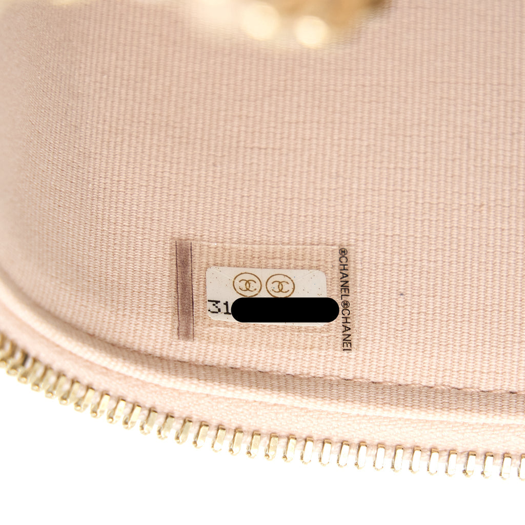 Chanel Long Vanity Case Caviar Light Pink L