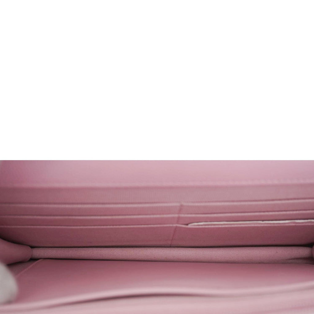 CHANEL Wallet On Chain Quilted Caviar Leather Crossbody Bag Pink