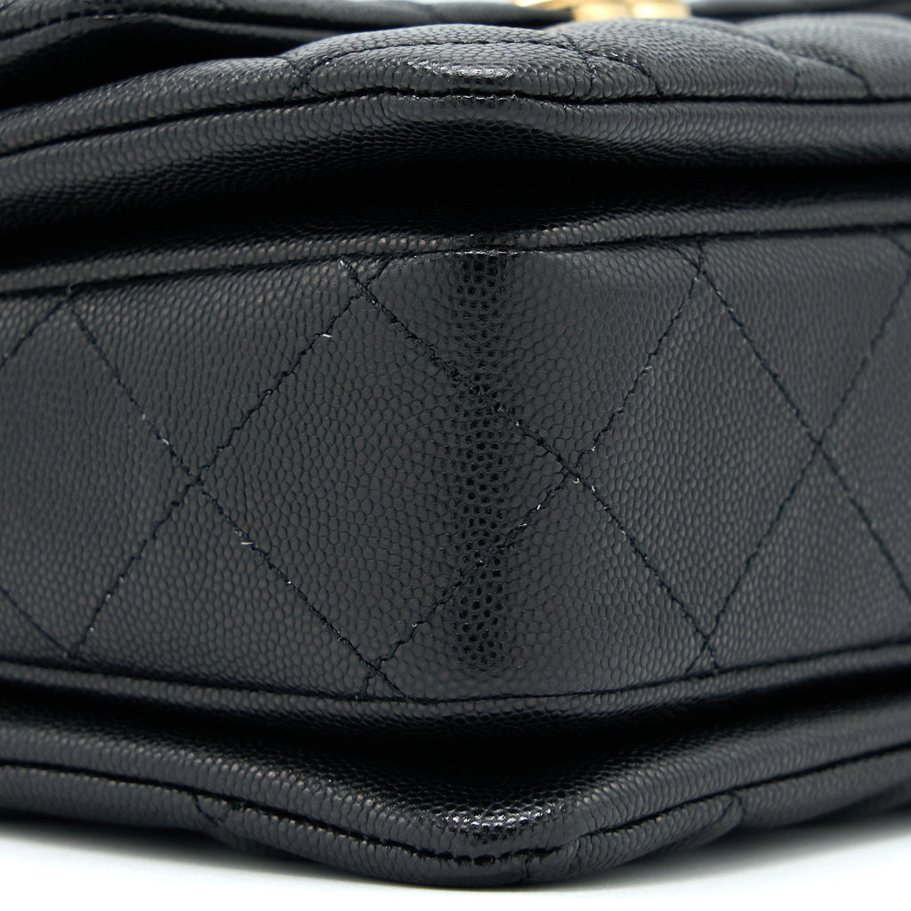 Chanel 22K Coco First Caviar Leather Black  (Microchip)