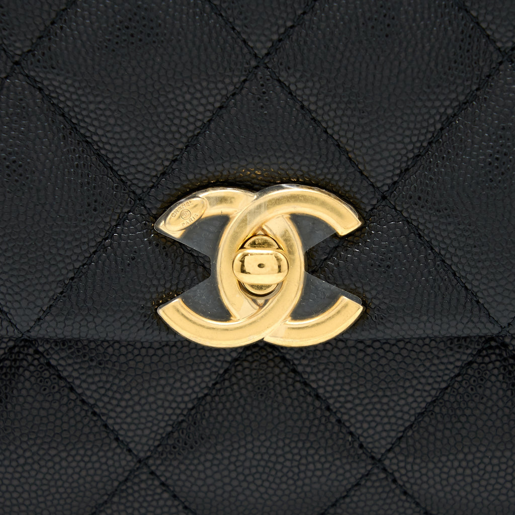 Chanel 22K Coco First Caviar Leather Black  (Microchip)
