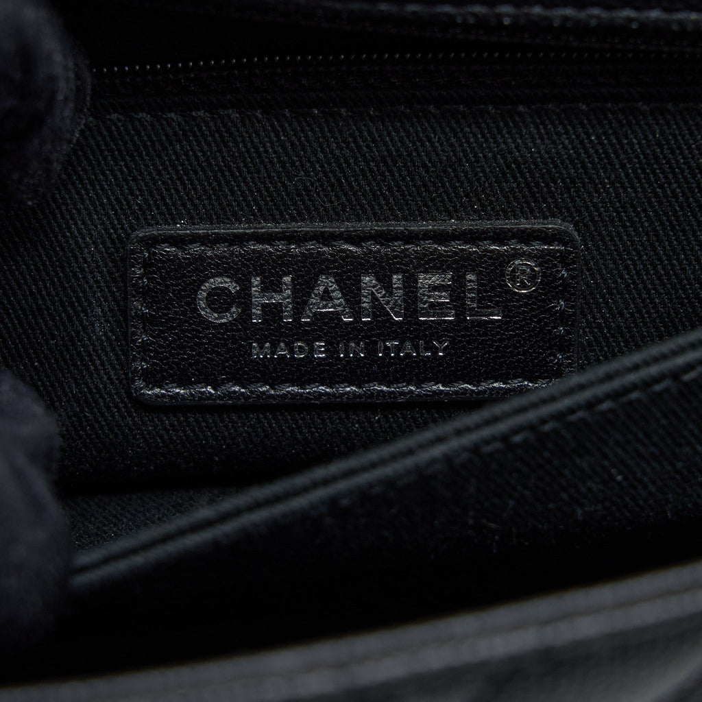 Chanel Small Coco Handle Chevron Caviar So Black with Black Hardware