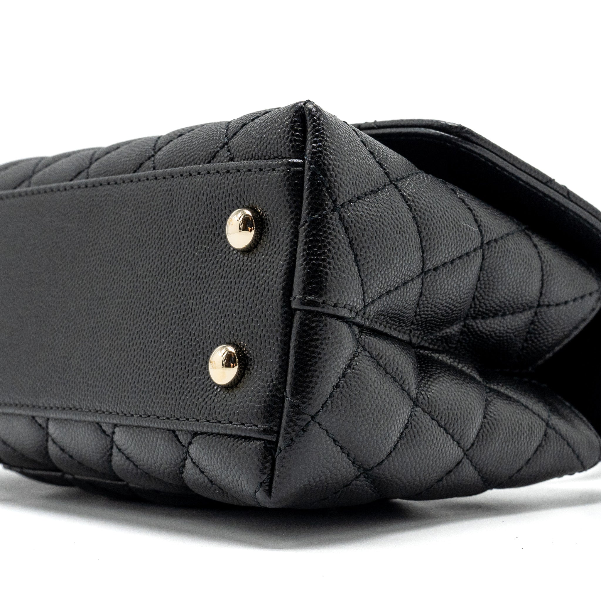 Chanel Small Coco Handle Caviar Black L (Microchip)