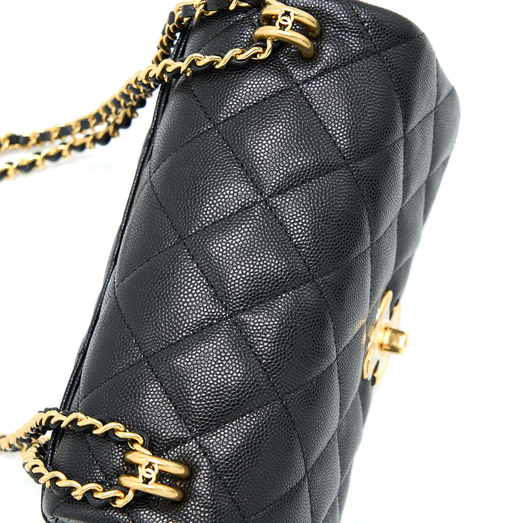 Chanel 22K Coco First Caviar Leather Black  (Microchip)