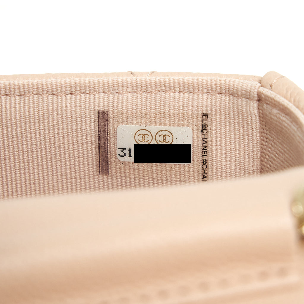 Chanel 22C Mini Flap Vanity Caviar Light Pink L