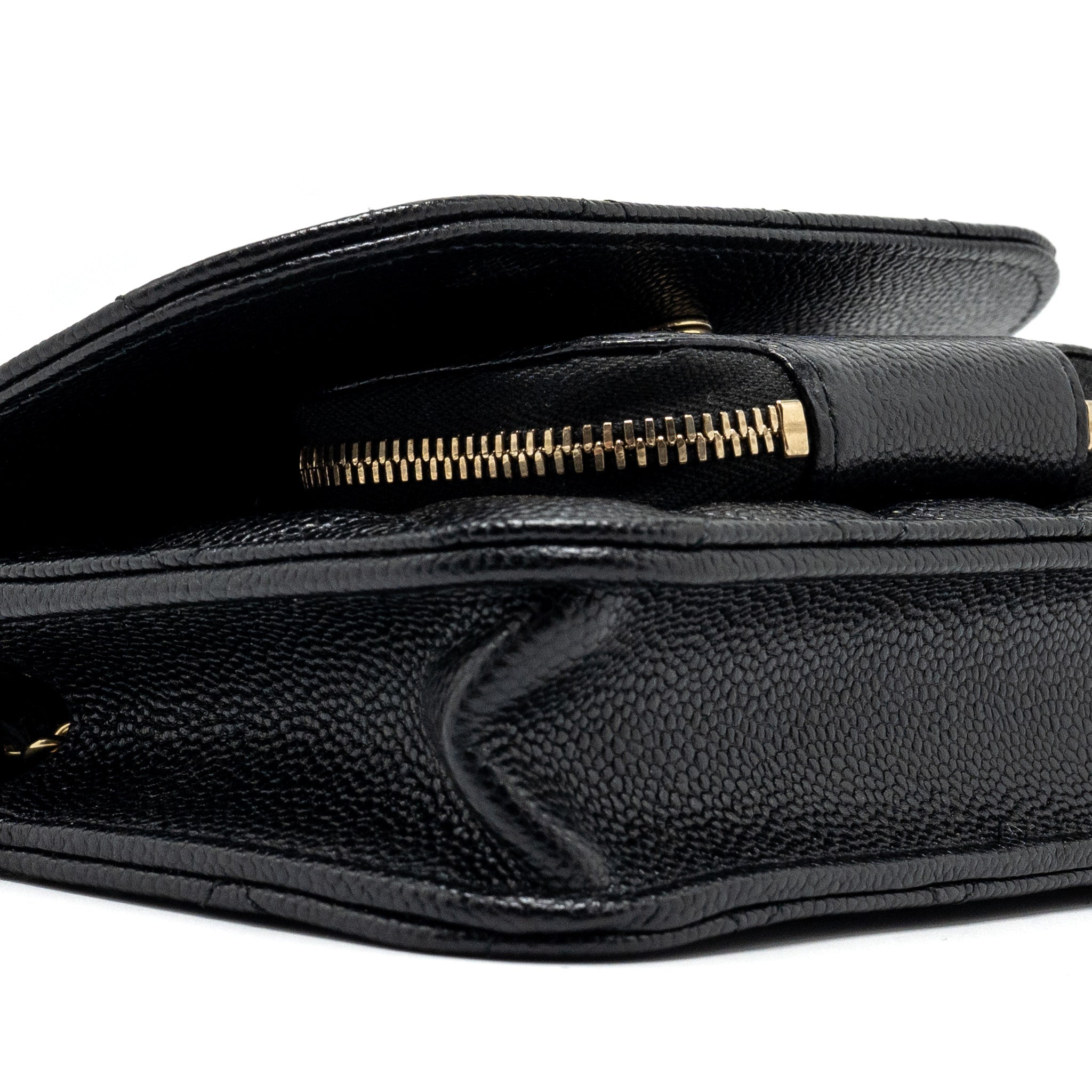 Chanel mini business affinity flap bag with chain caviar black L (microchip)
