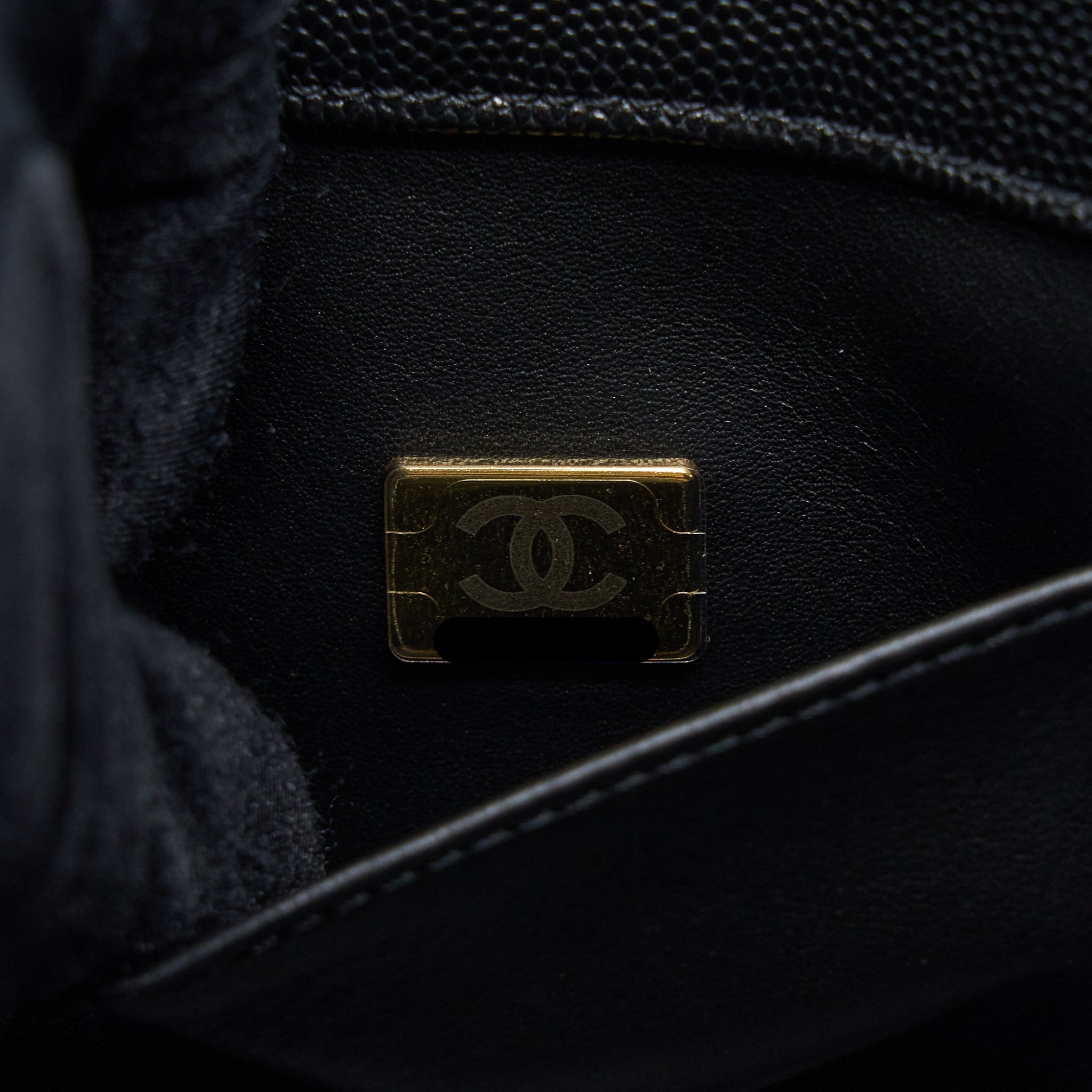 Chanel 22K Coco First Caviar Leather Black  (Microchip)