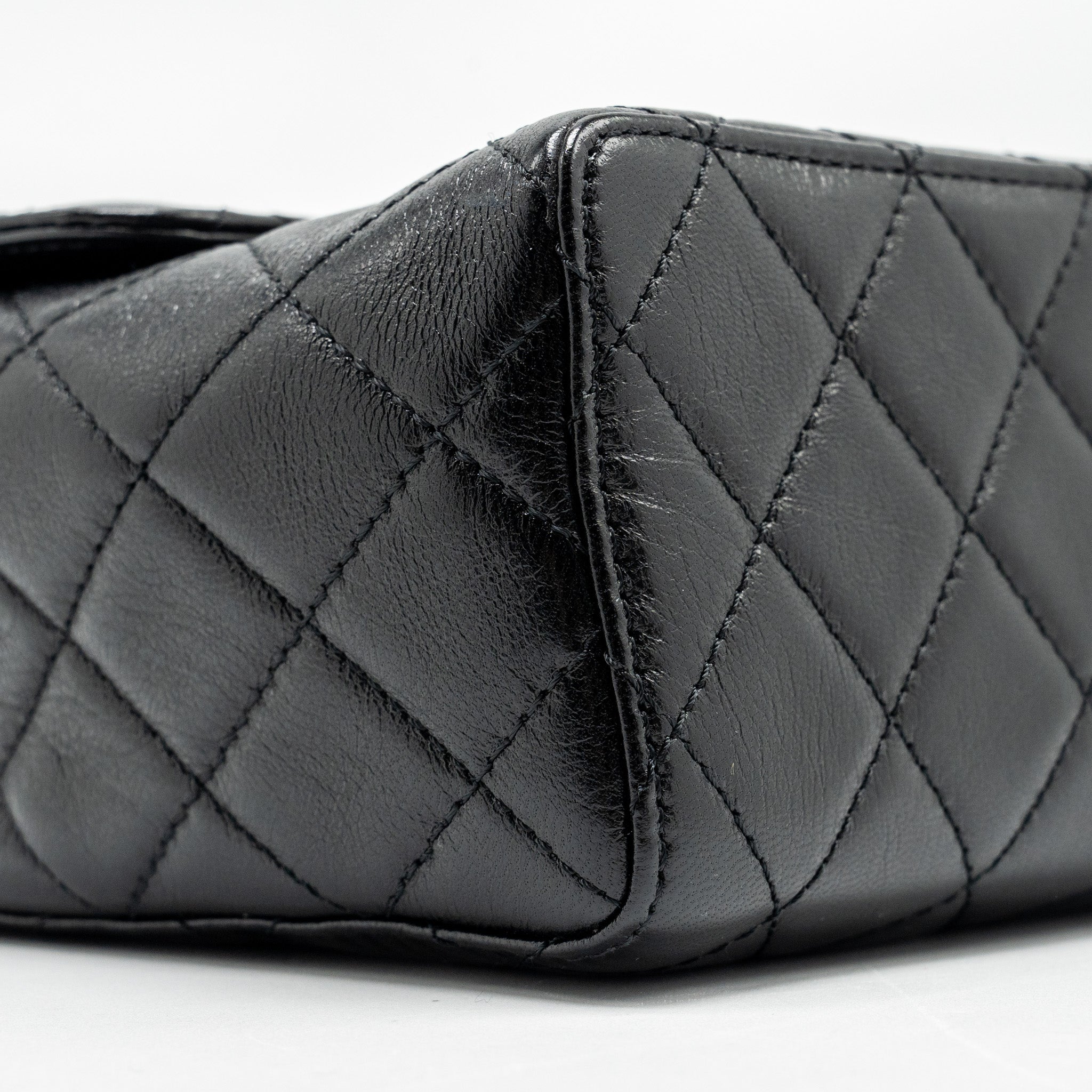 CHANEL 22K Retro Classic New Square Large Flap Bag Goatskin Black  (Microchip)