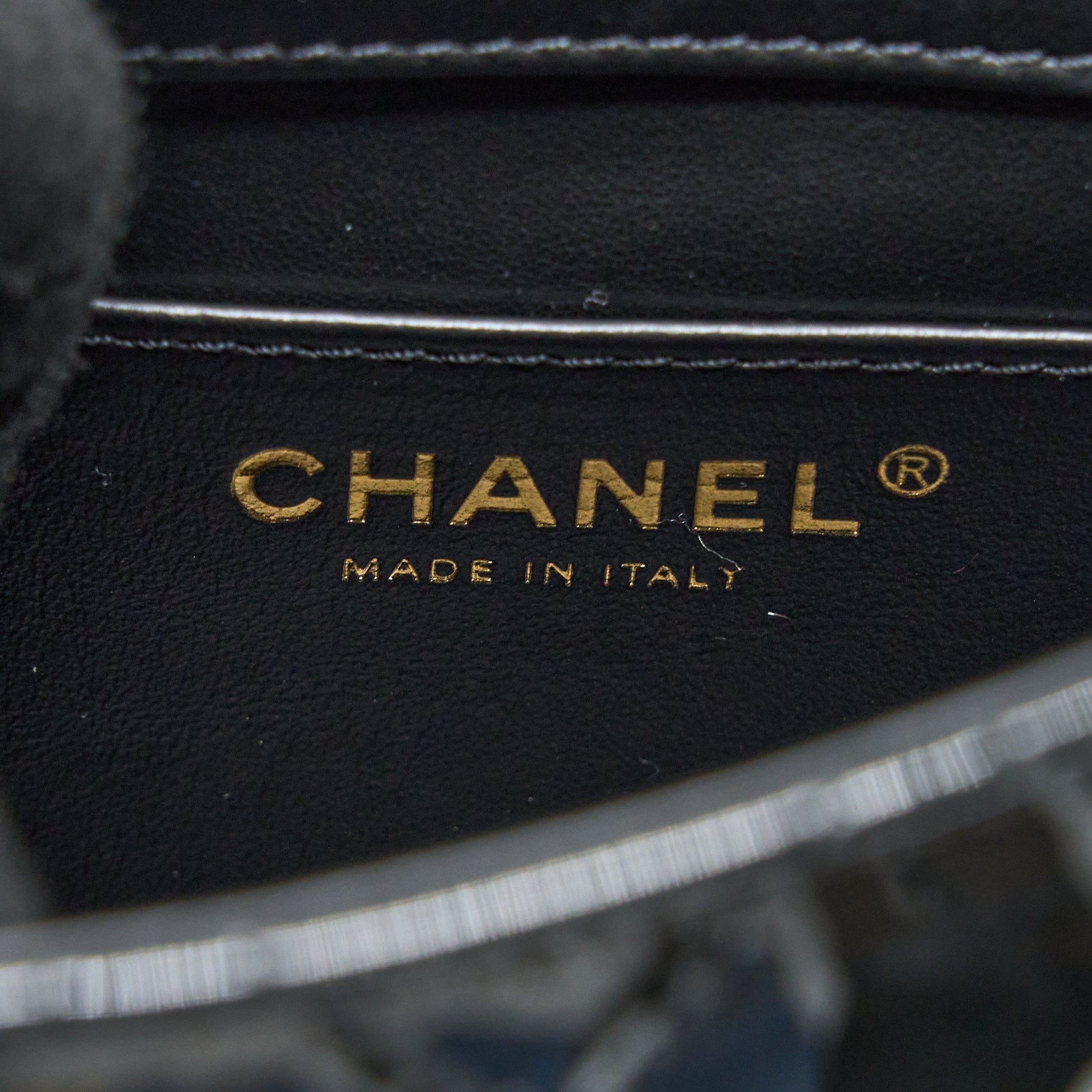 Chanel 22K Retro Classic New Square Mini Flap Bag Patent Black Brushed  (Microchip)
