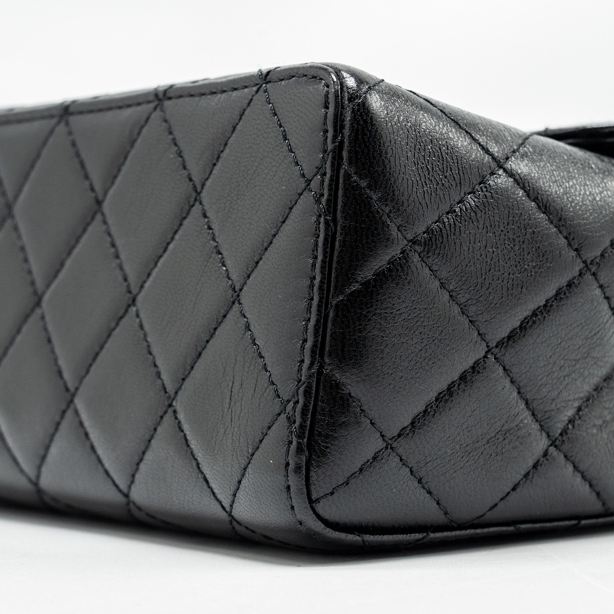 CHANEL 22K Retro Classic New Square Large Flap Bag Goatskin Black  (Microchip)