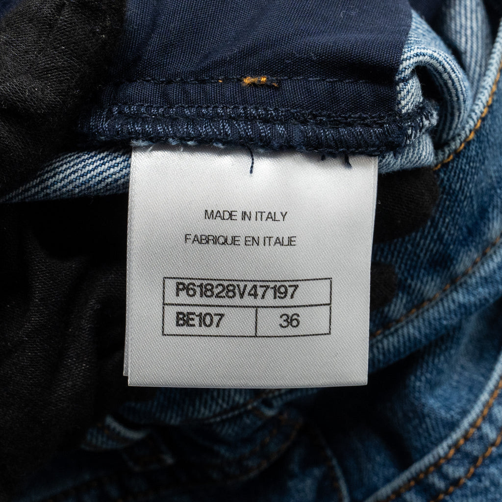 Chanel 19A Size 36 Straight Leg Denim Jeans Cotton Blue
