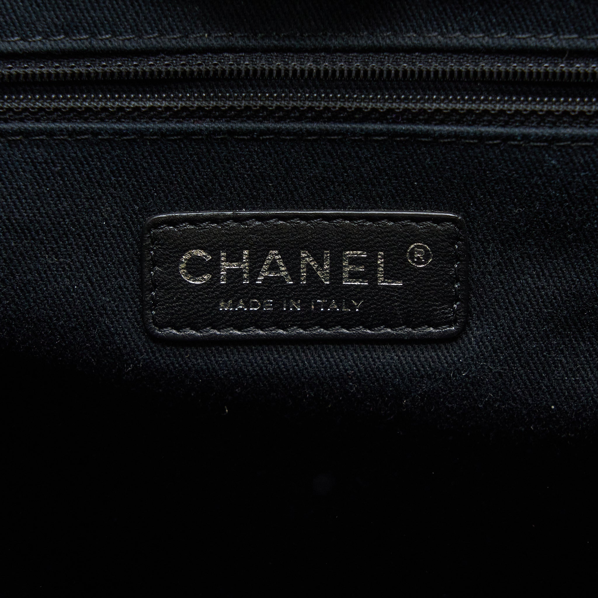 Chanel Deauville Tote Canvas Dark Beige