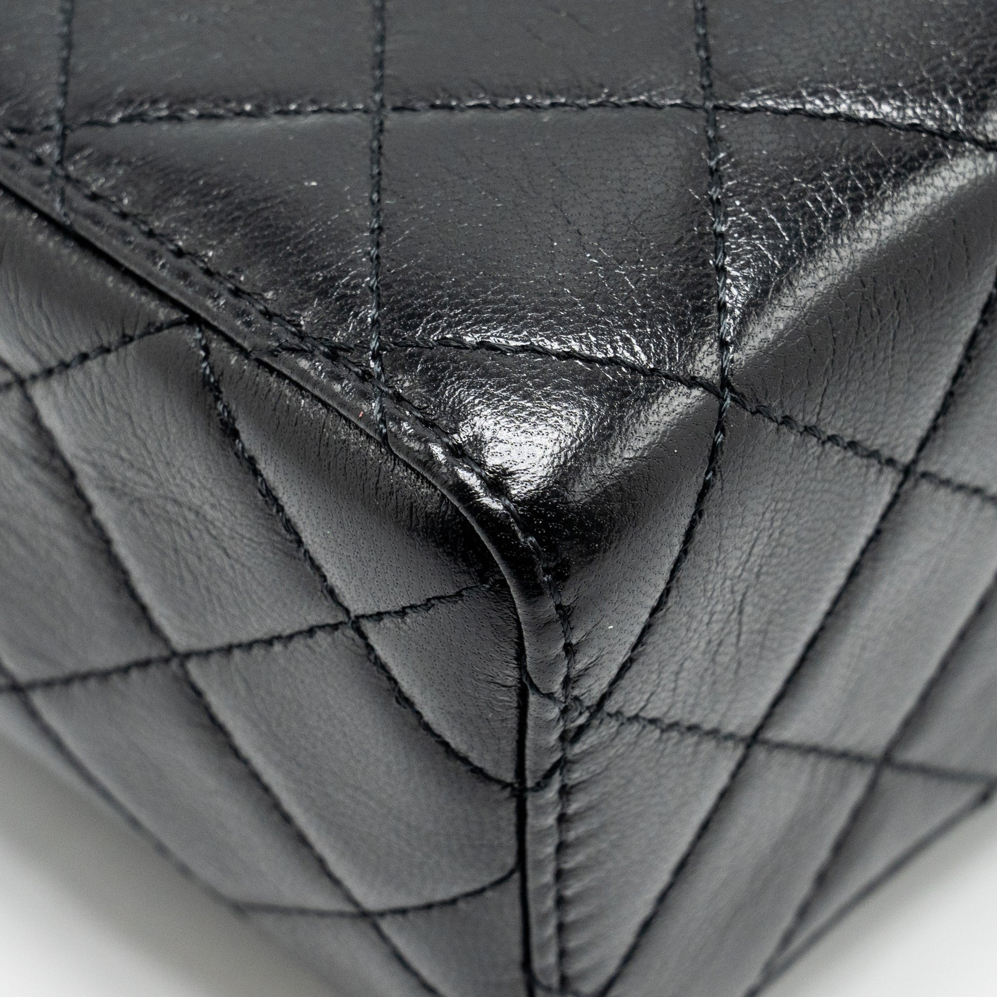 CHANEL 22K Retro Classic New Square Large Flap Bag Goatskin Black  (Microchip)