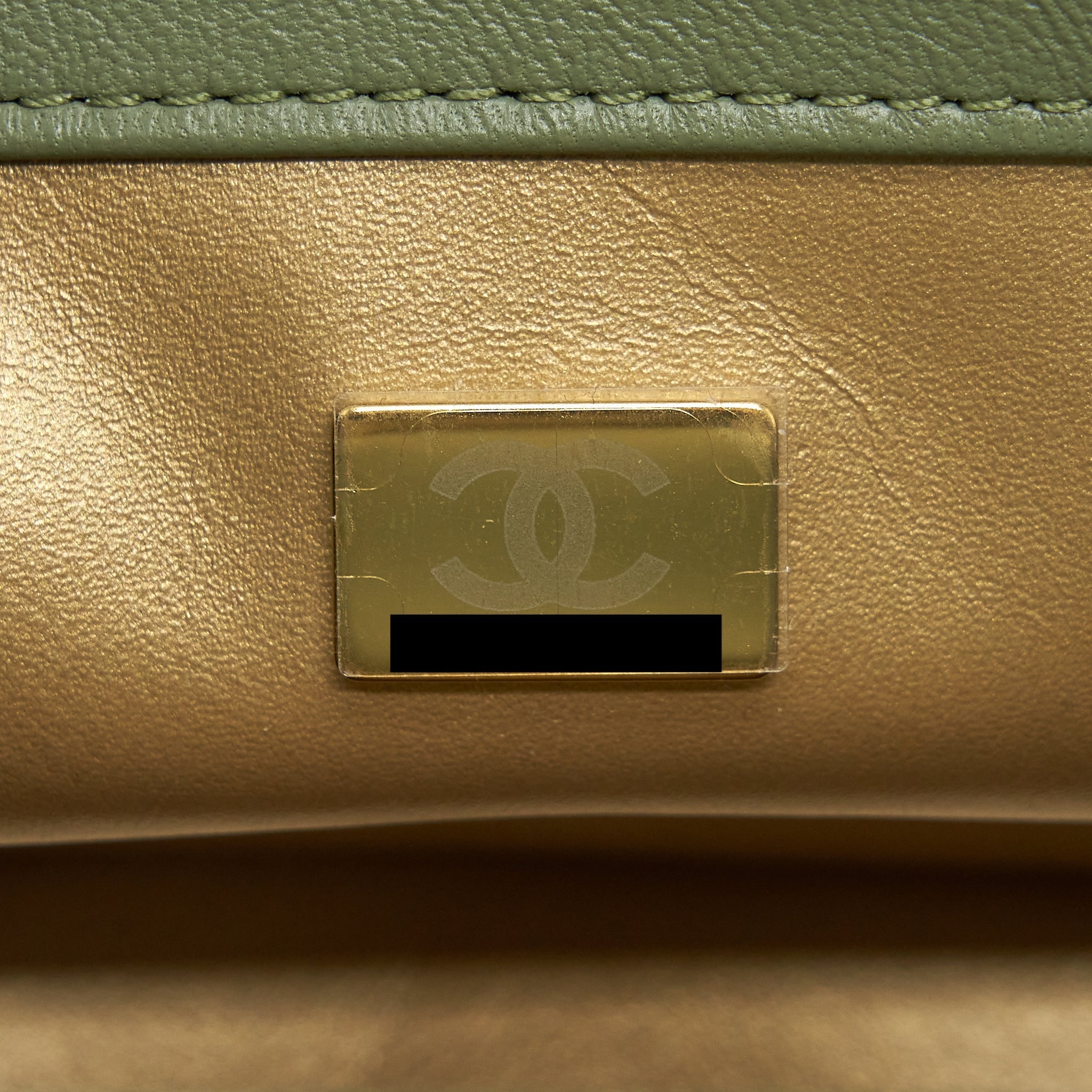 Chanel Pearl Crush Mini Rectangular Flap Bag 21B Lambskin Green