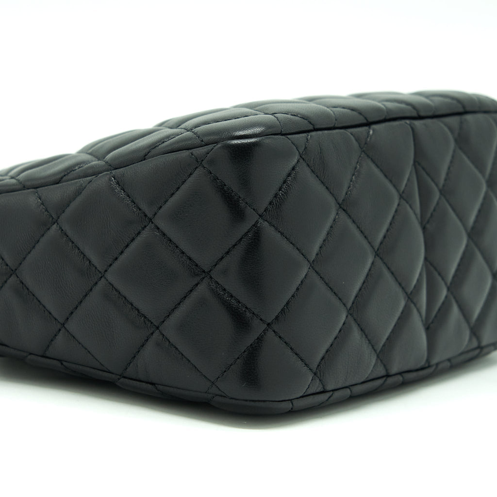 Chanel 22S Pearl Crush Hobo Bag Lambskin Black