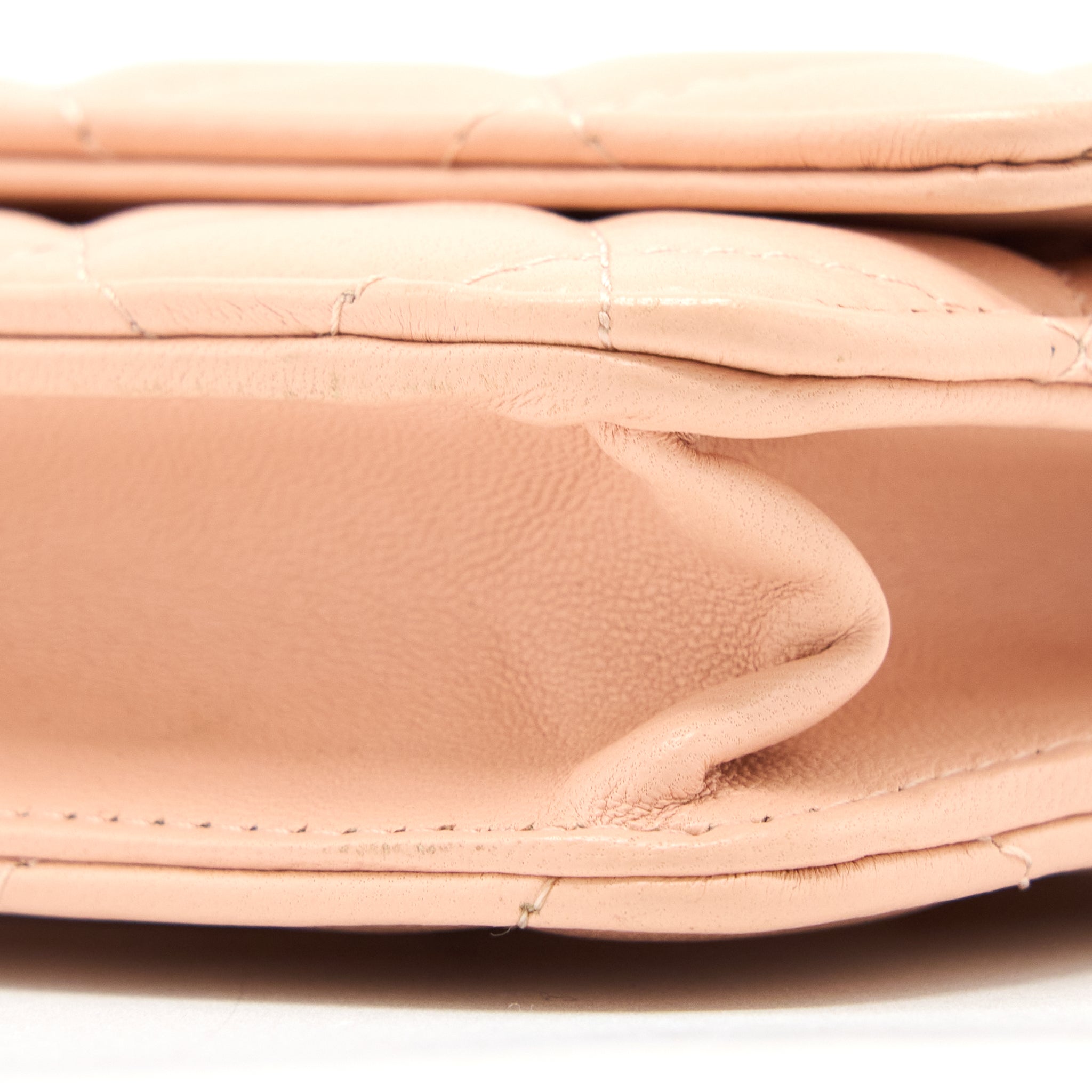 Chanel Classic Wallet on Chain Lambskin Light Pink L