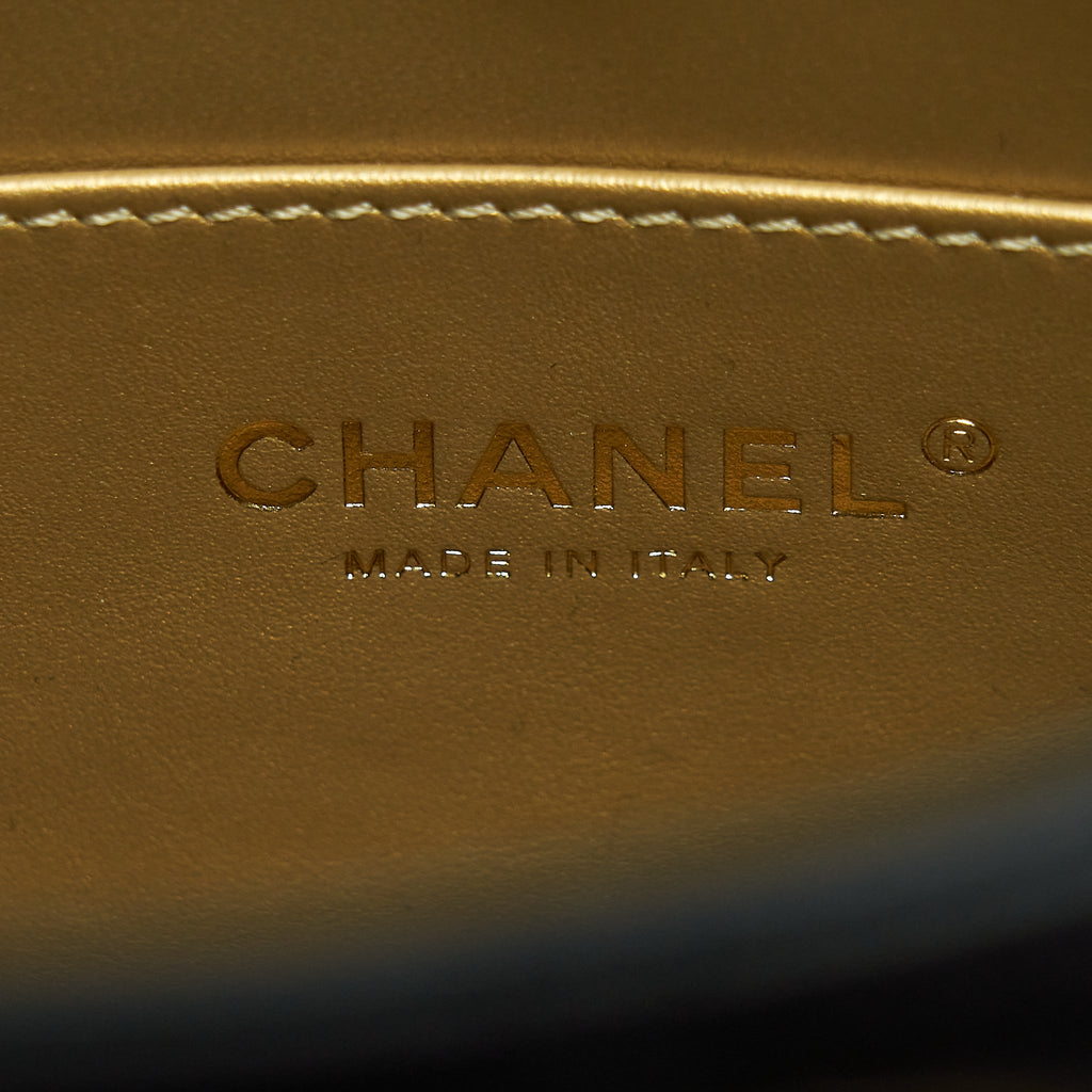 Chanel 22S Pearl Crush Hobo Bag Lambskin Black