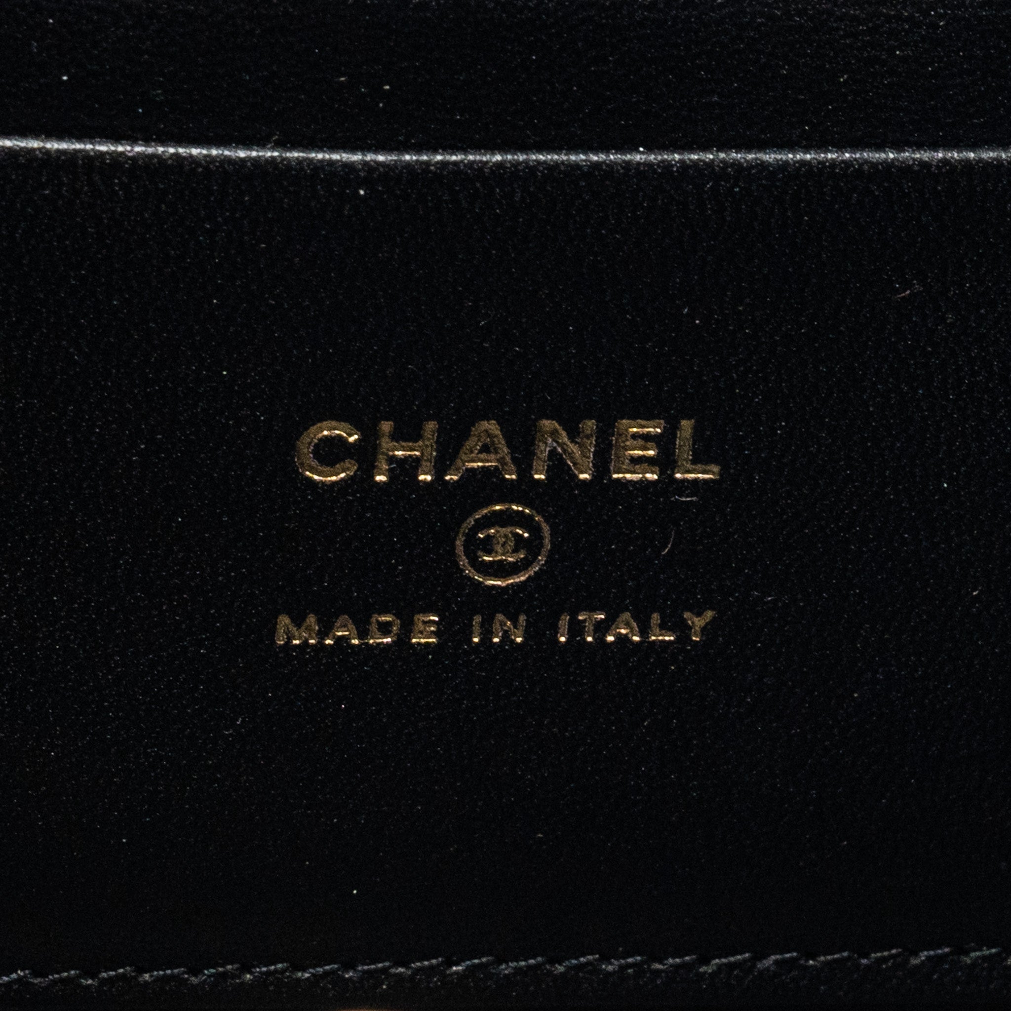 Chanel Top Handle Long Vanity Case Lambskin BLACK L (Microchip)