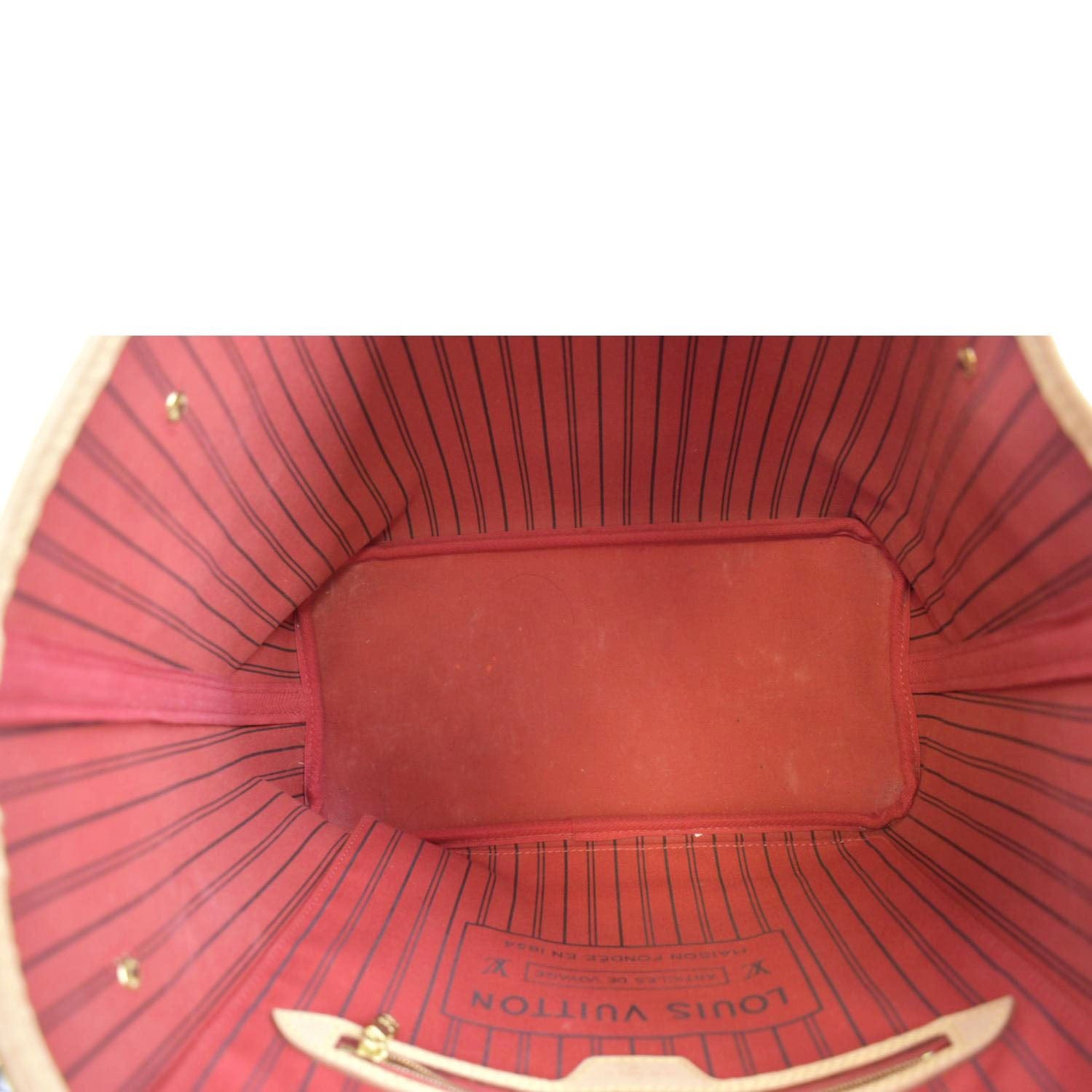 LOUIS VUITTON Neverfull MM Monogram Canvas Tote Bag Brown