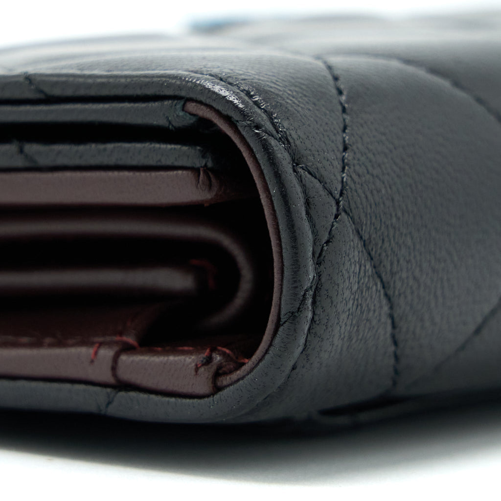 Chanel Classic Long Wallet Lambskin Black