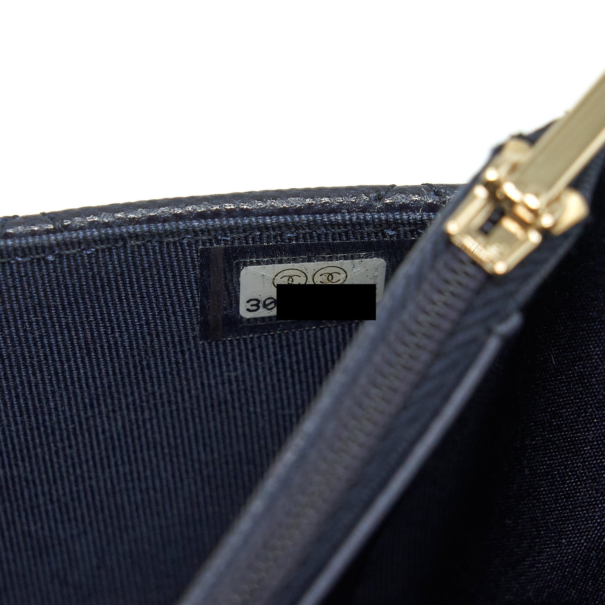 Chanel Classic Wallet On Chain Caviar Navy Blue L