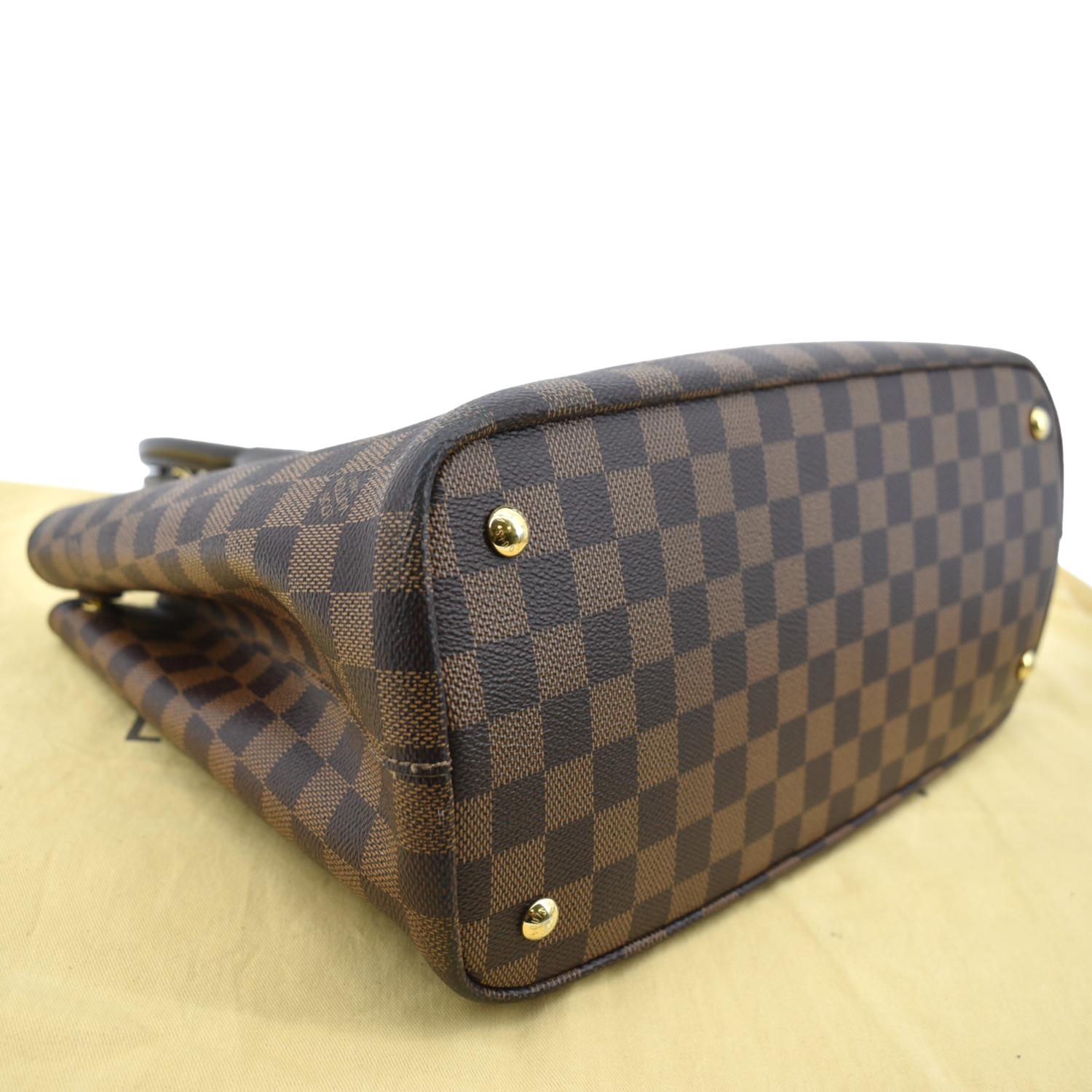 LOUIS VUITTON Kensington Damier Ebene Tote Bag Brown