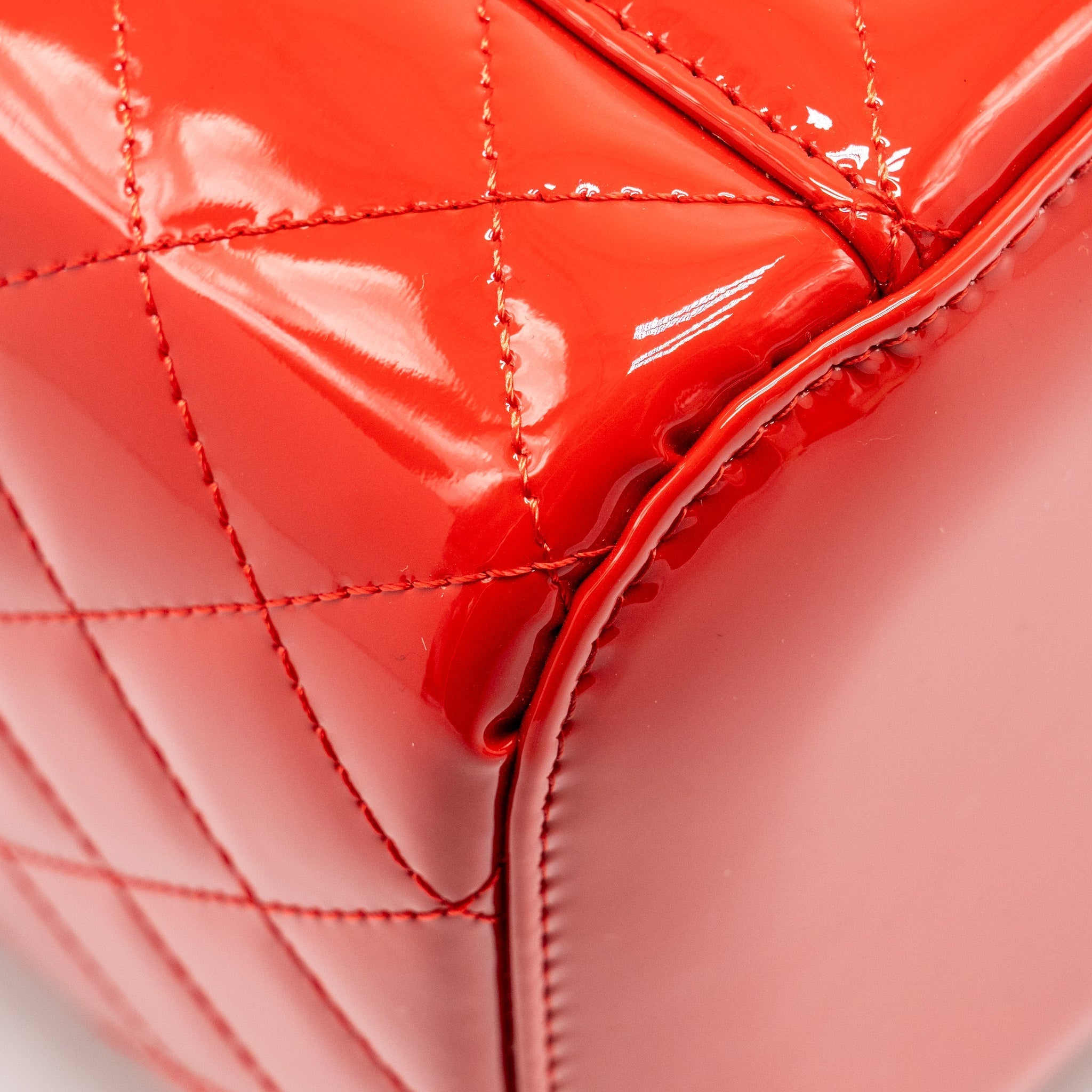 Chanel Large Vanity Pouch Patent Red