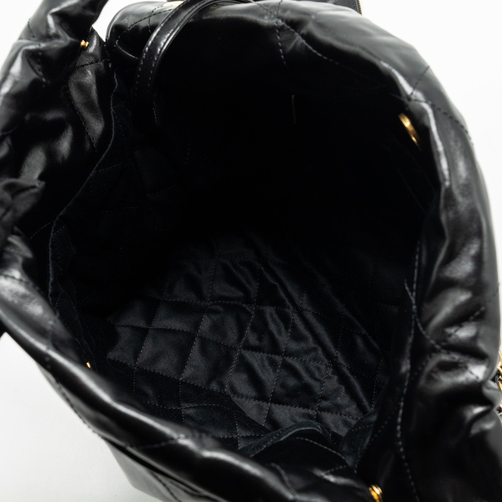 Chanel Small 22 Bag Shiny Calfskin BLACK  (Microchip)