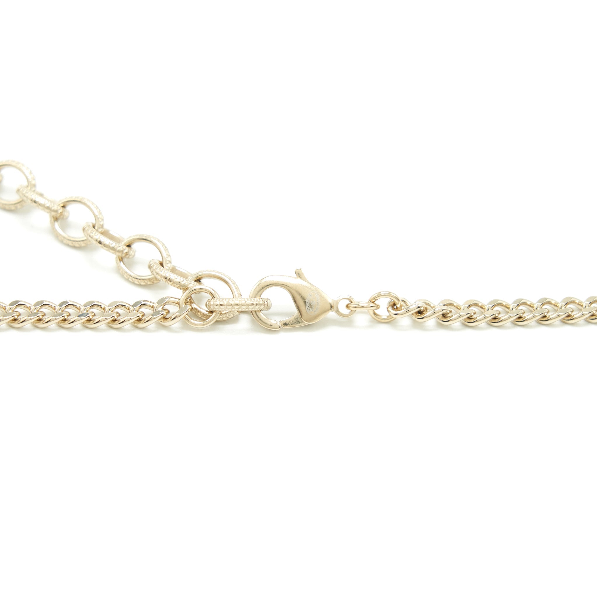 Chanel Lipstick And Square CC Necklace L
