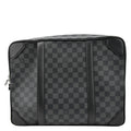 LOUIS VUITTON Damier Graphite Canvas Briefcase Backpack Bag Black