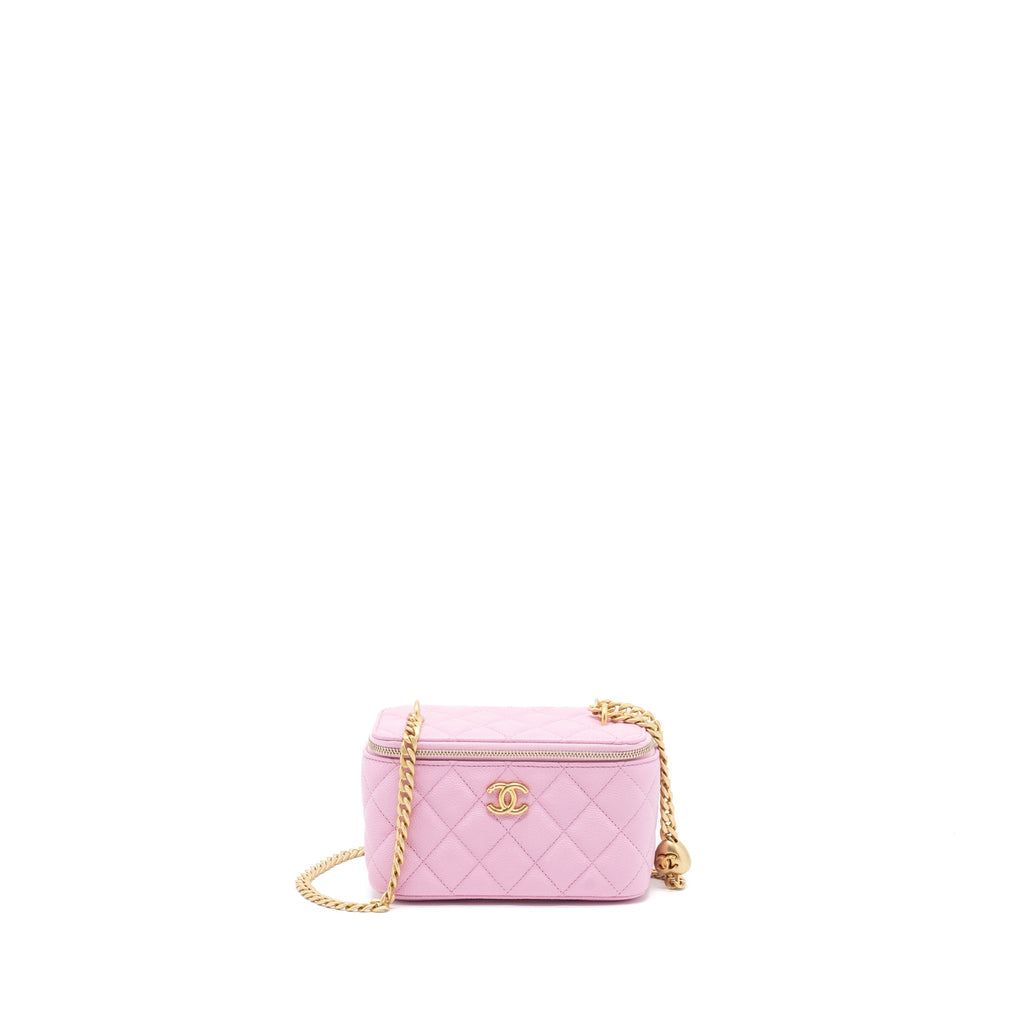 Chanel 23P Coco Love Long Vanity with Chain Caviar Pink  (Microchip)