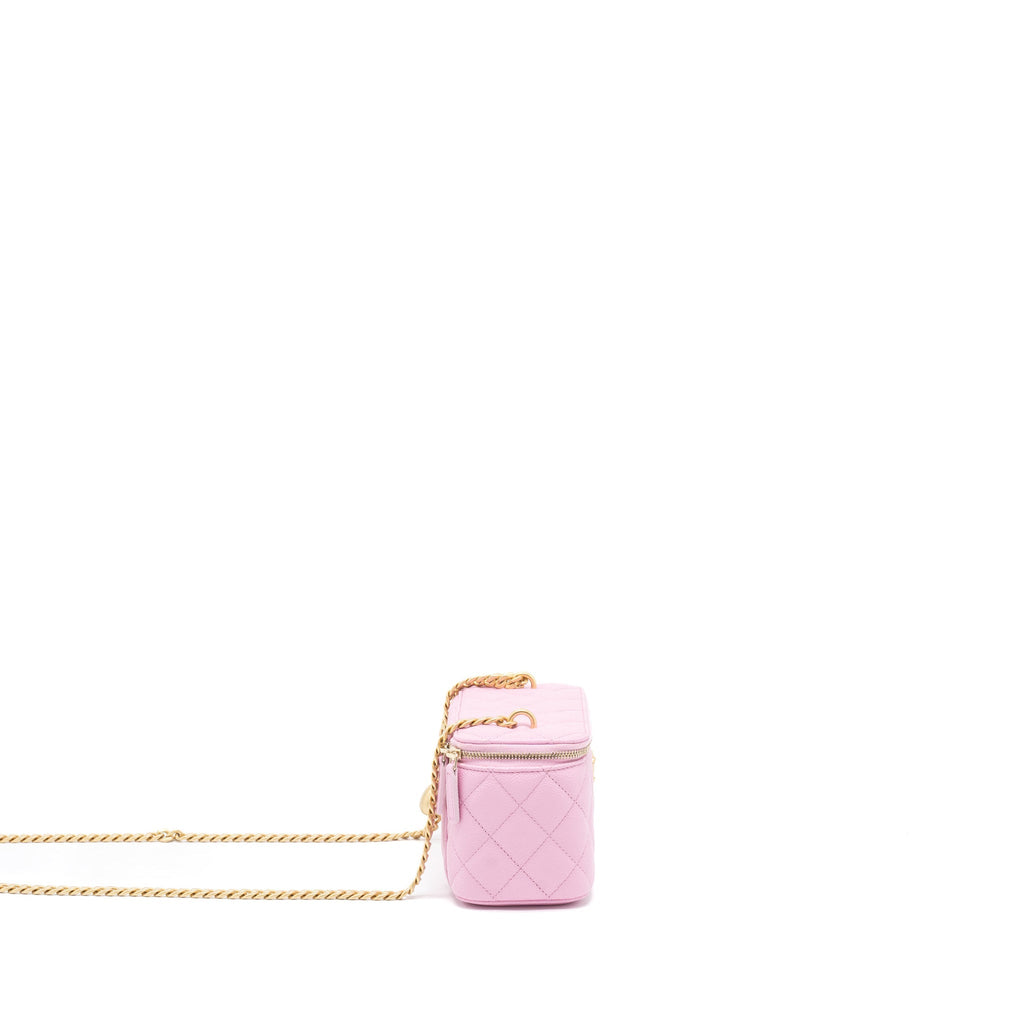 Chanel 23P Coco Love Long Vanity with Chain Caviar Pink  (Microchip)