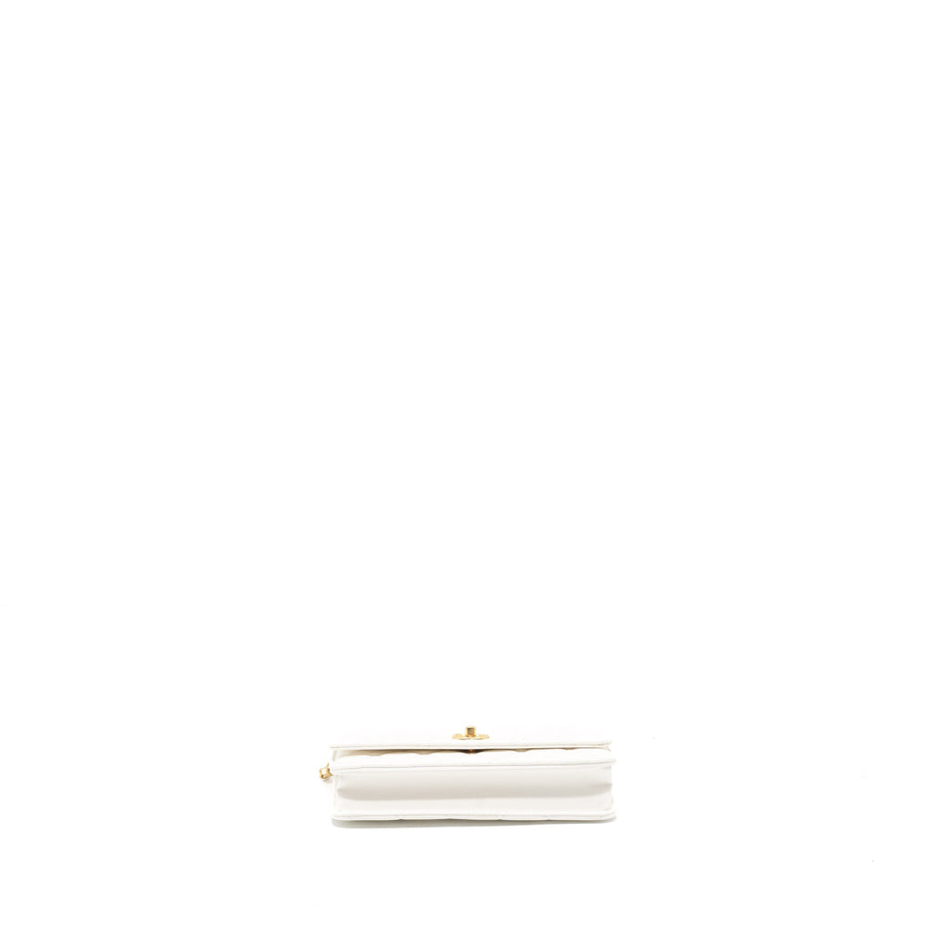 Chanel Pearl Crush Wallet on Chain Lambskin White  (Microchip)