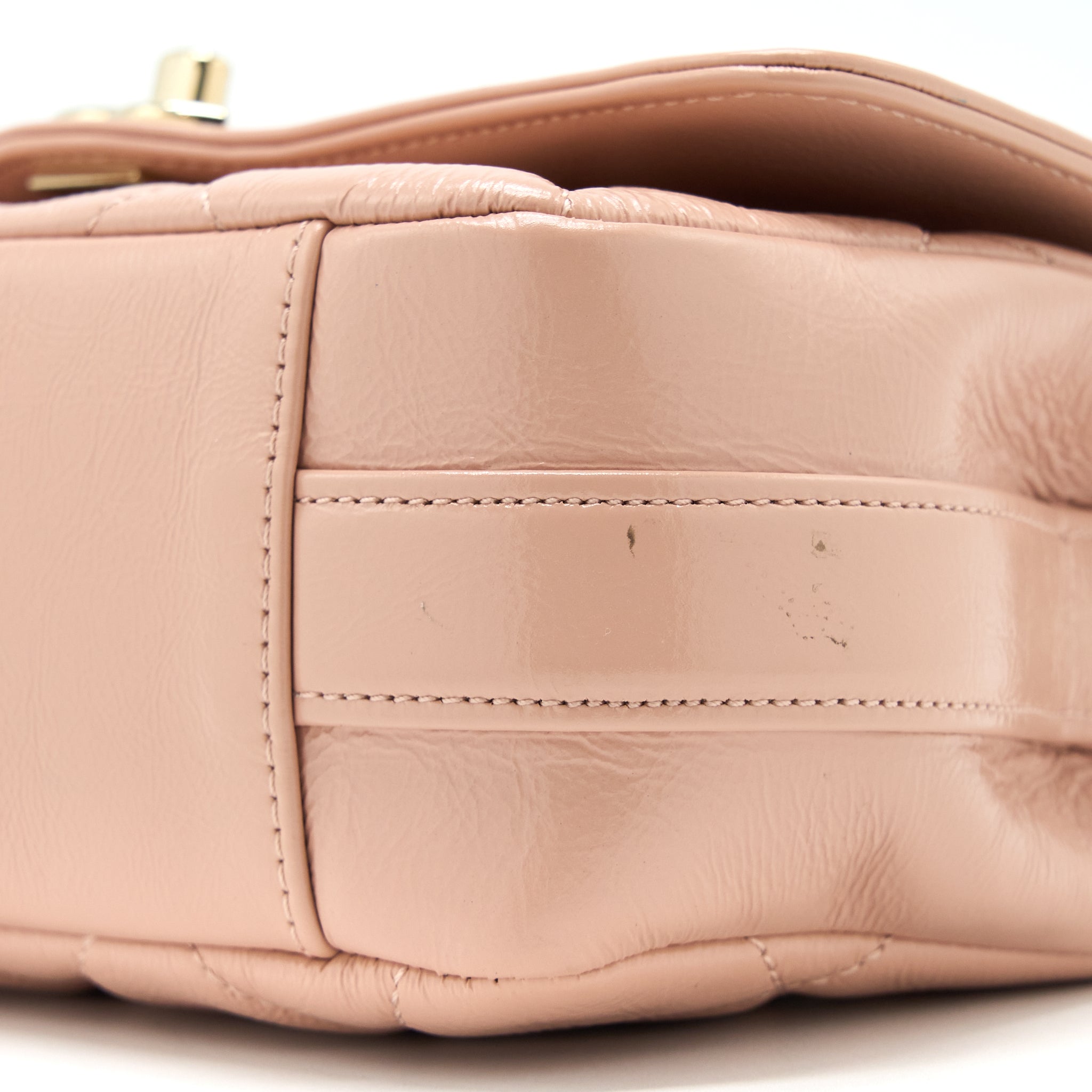 Chanel Seasonal Flap Bag Aged Calfskin Pink L