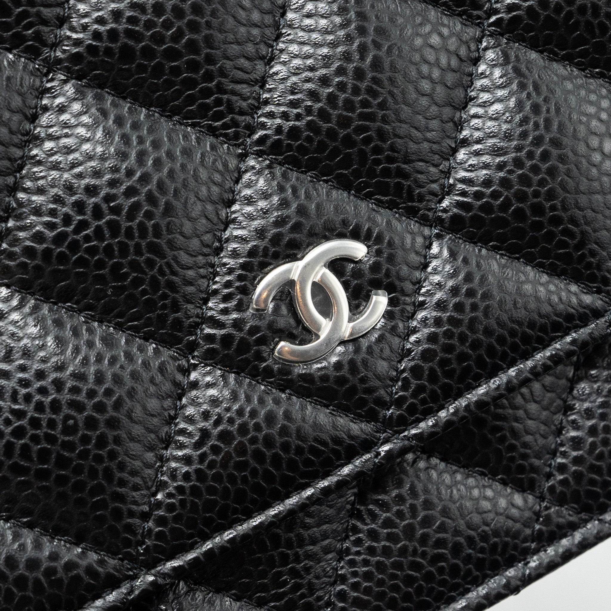 Chanel Classic Wallet on Chain Caviar Black  (Microchip)