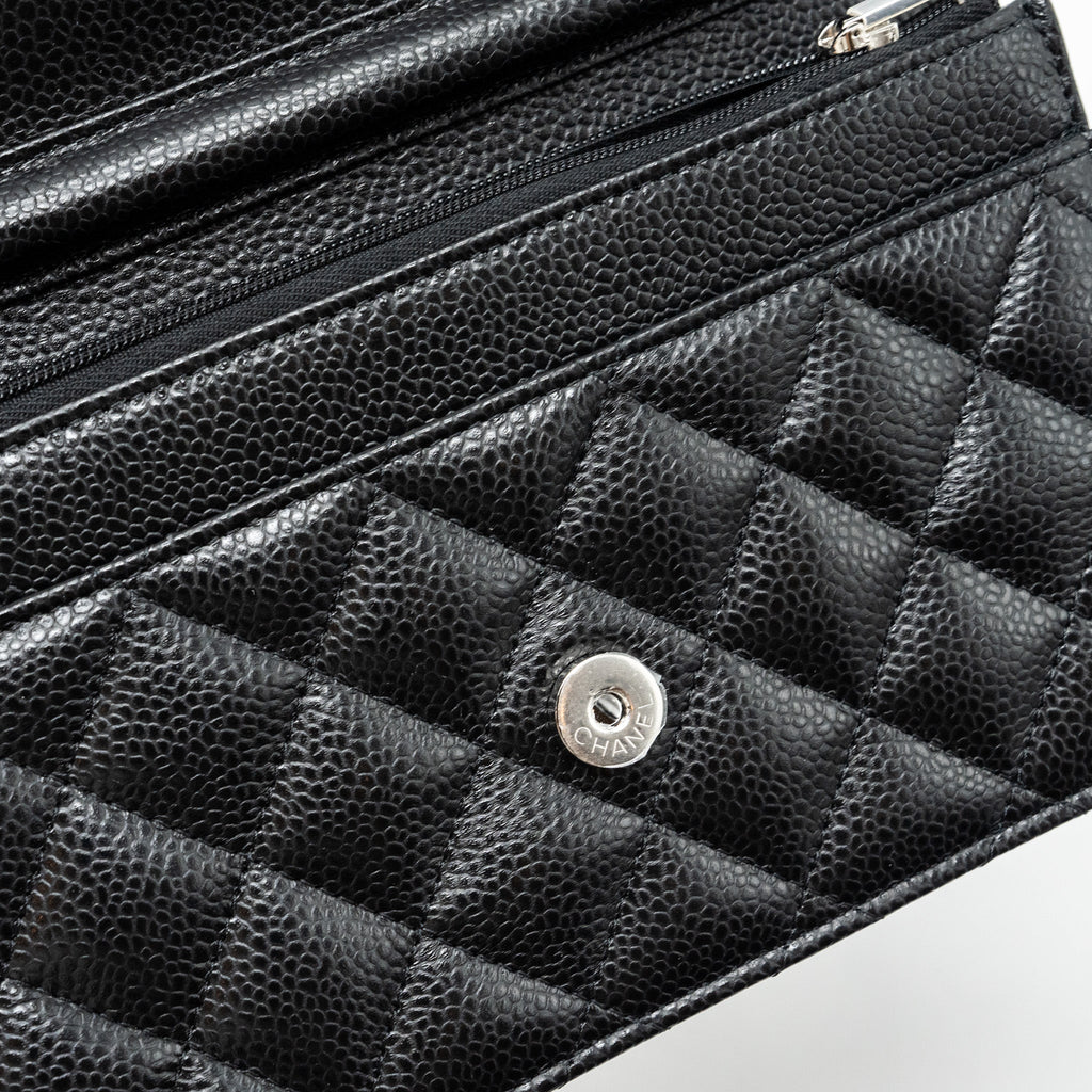 Chanel Classic Wallet on Chain Caviar Black  (Microchip)