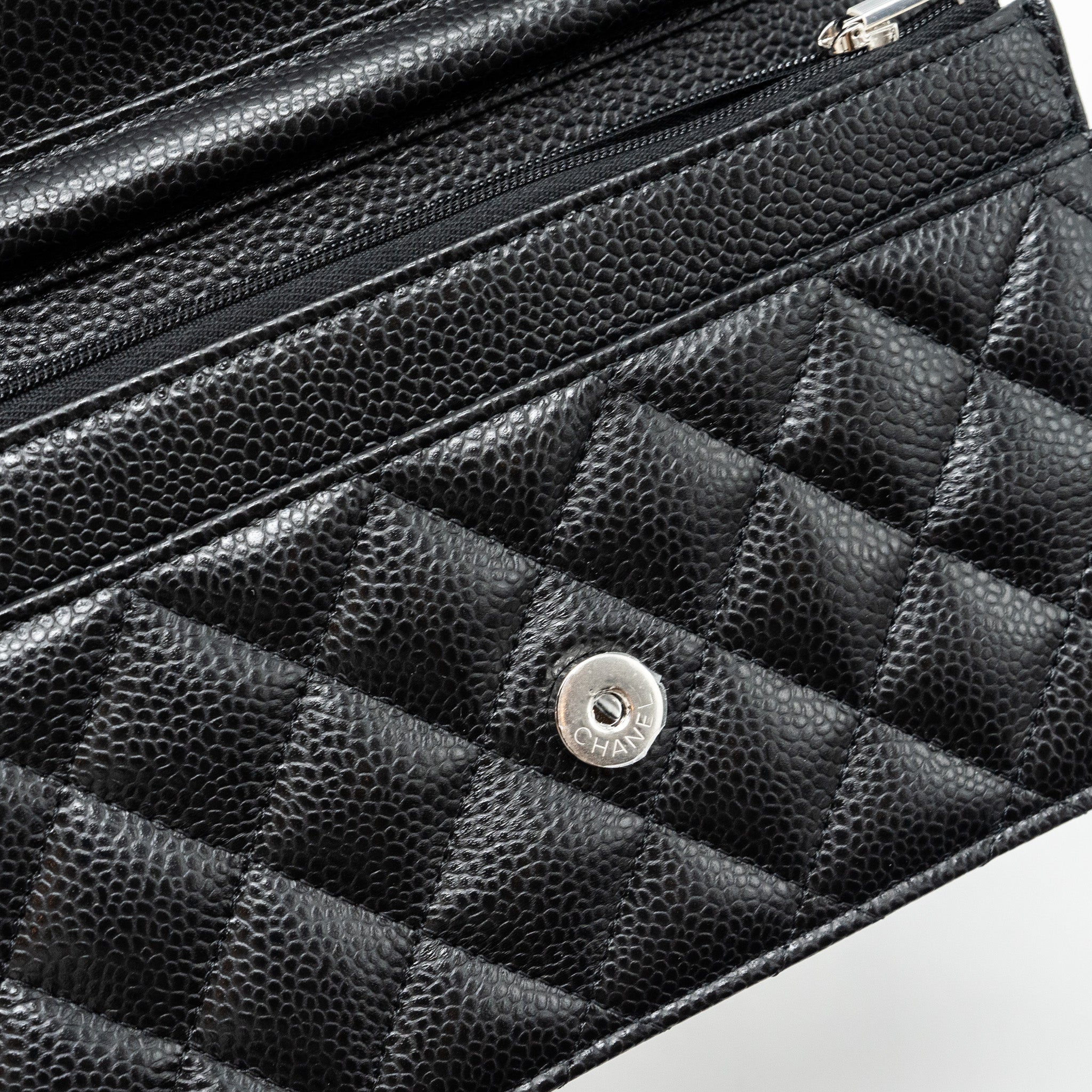 Chanel Classic Wallet on Chain Caviar Black  (Microchip)