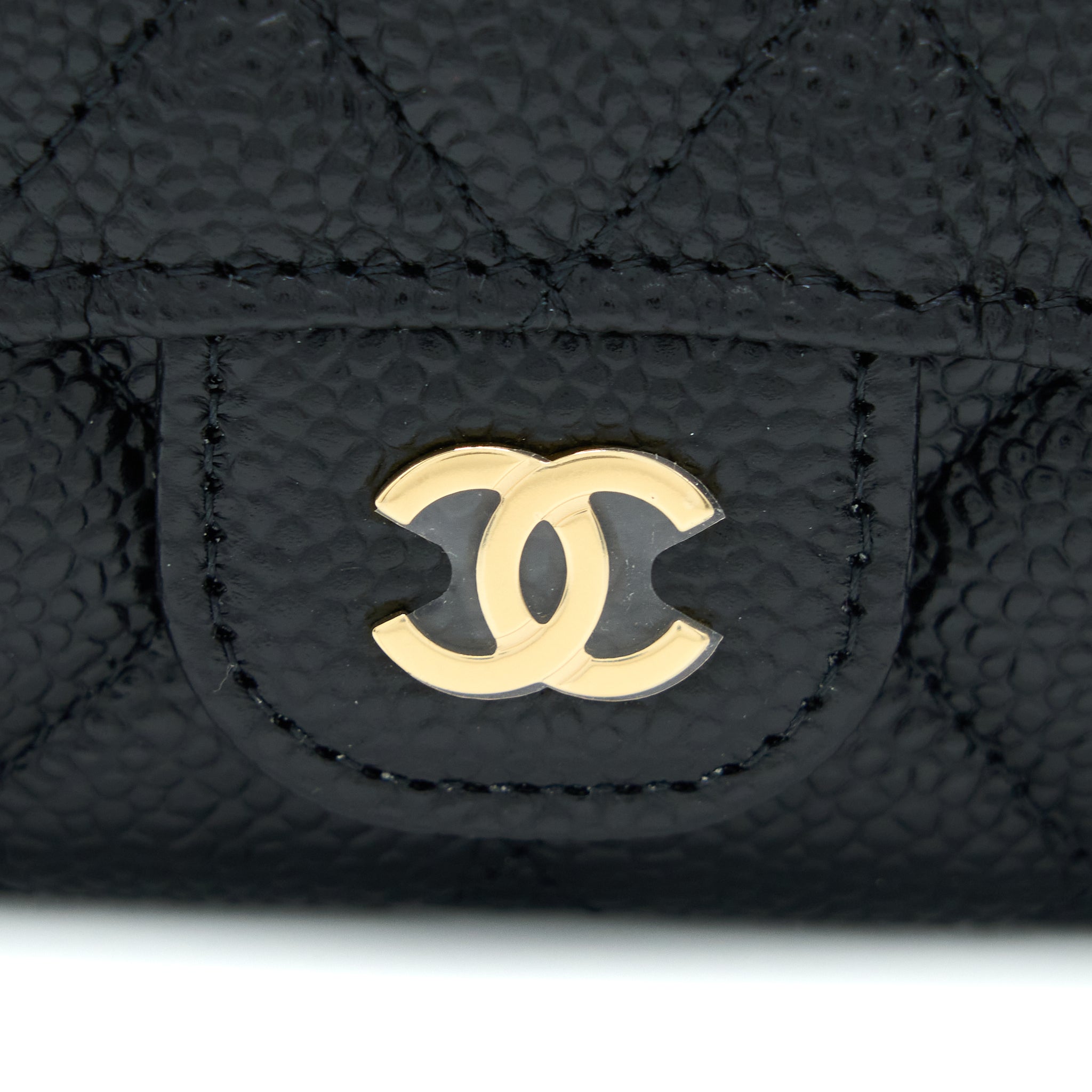 Chanel Classic Flap Card Holder Caviar Leather Black L