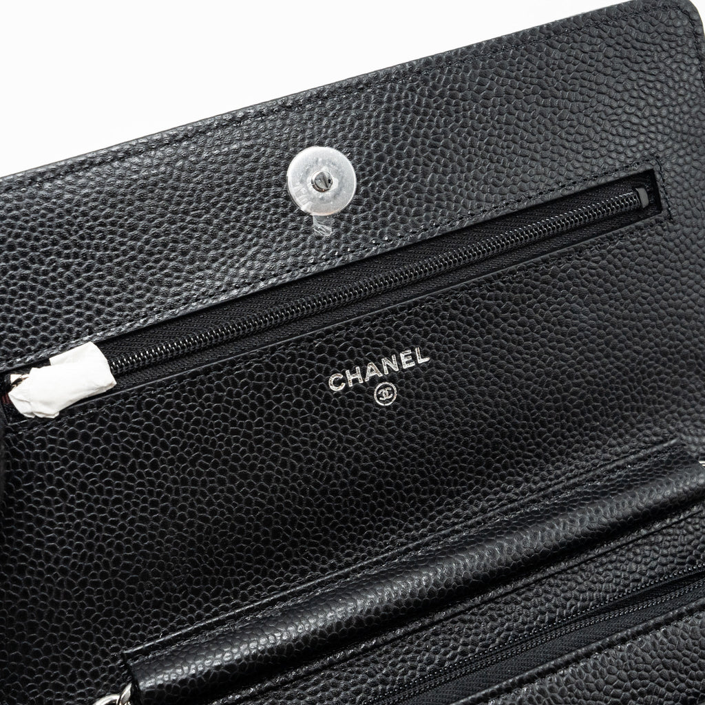 Chanel Classic Wallet on Chain Caviar Black  (Microchip)