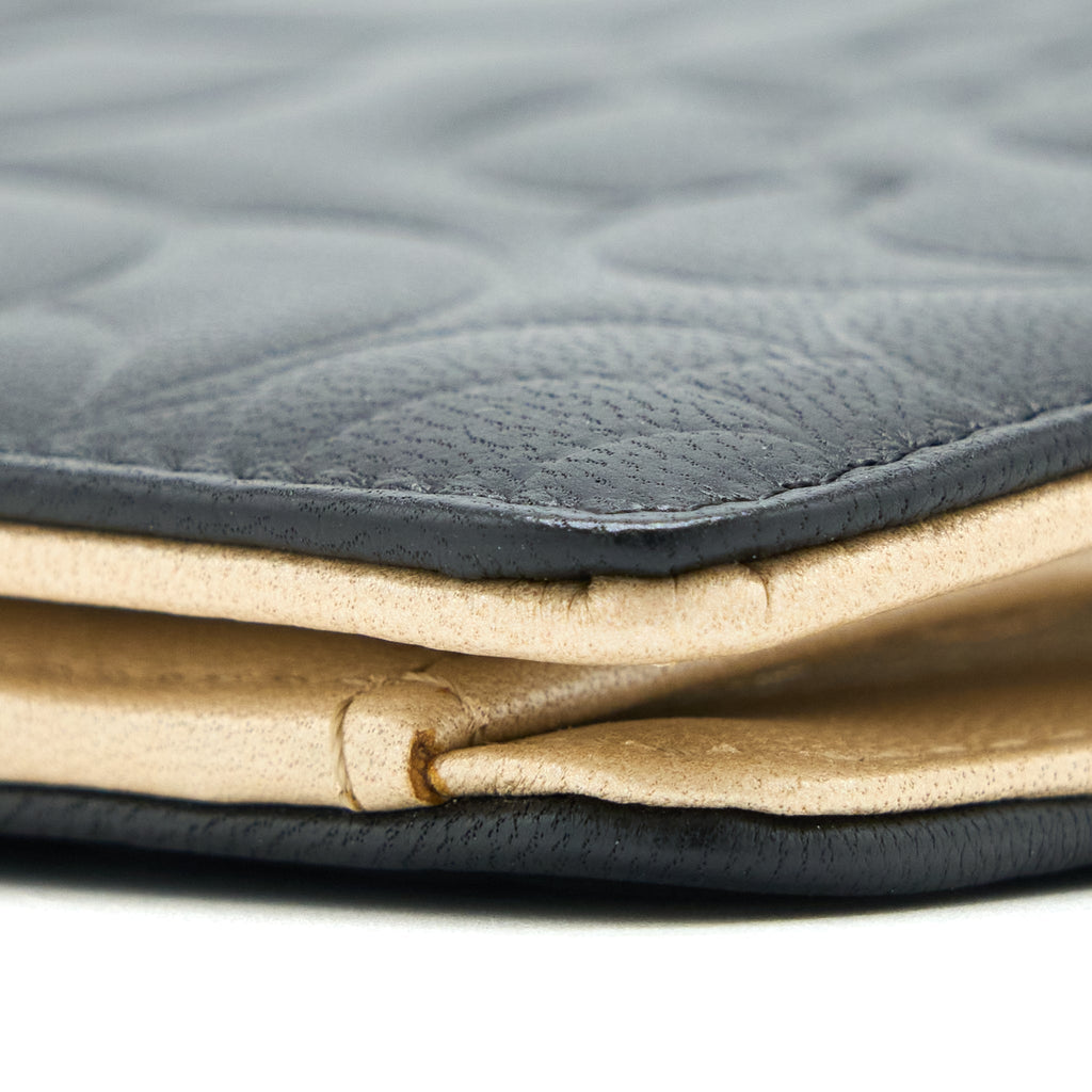 Chanel Camellia Long Flap Wallet Lambskin Black/ Gold