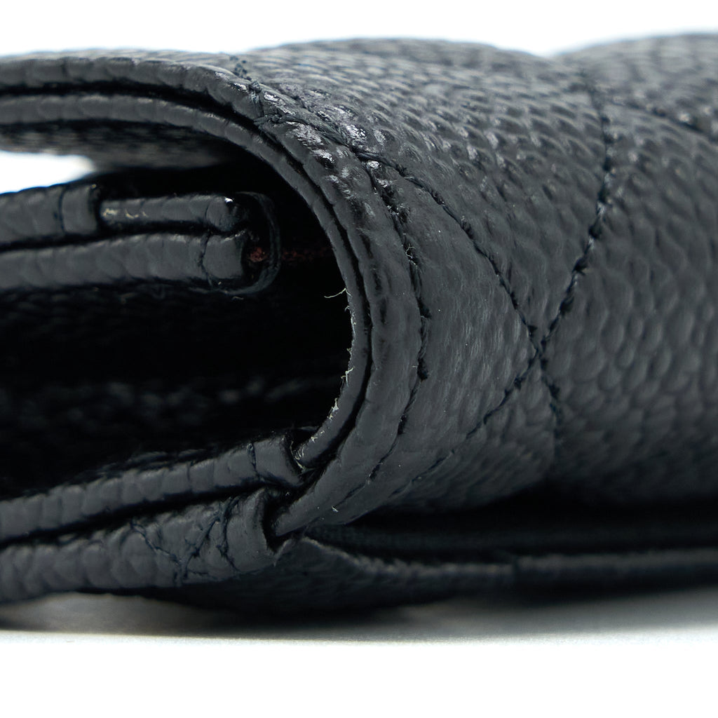 Chanel Classic Flap Card Holder Caviar Leather Black L