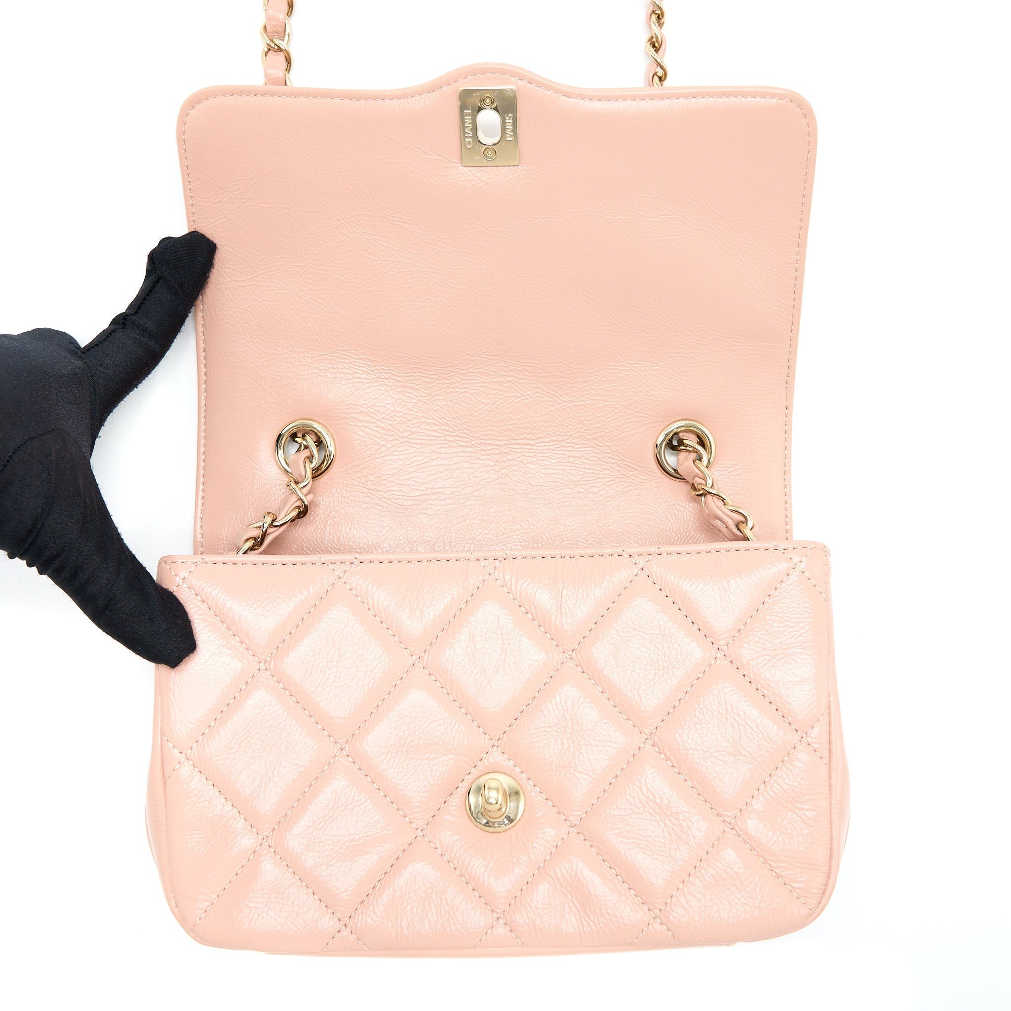 Chanel Seasonal Flap Bag Aged Calfskin Pink L