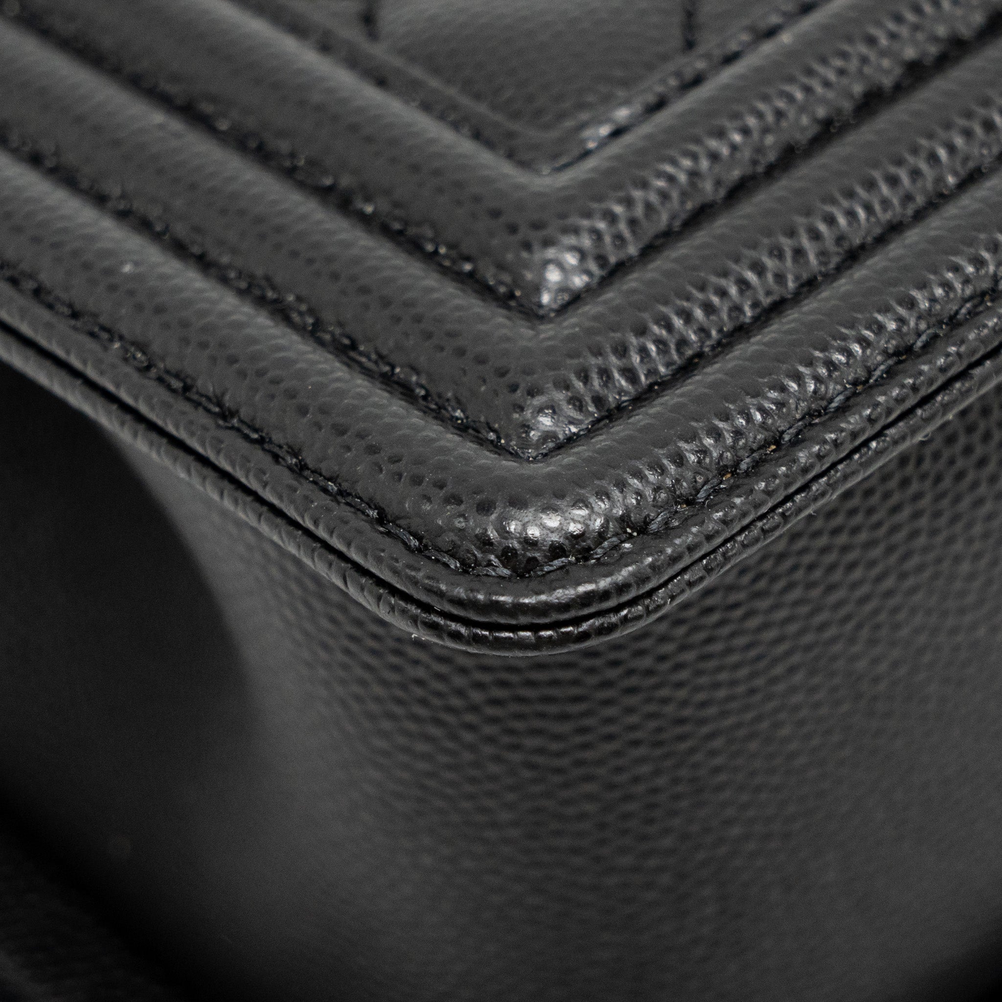 Chanel Small Boy Bag Caviar BLACK Ruthenium  (Microchip)