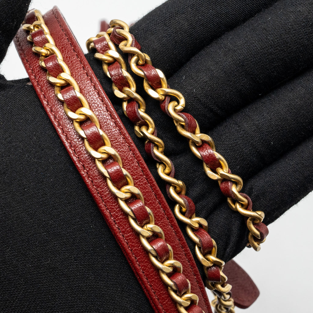 Chanel Wallet on Chain Lambskin Burgundy