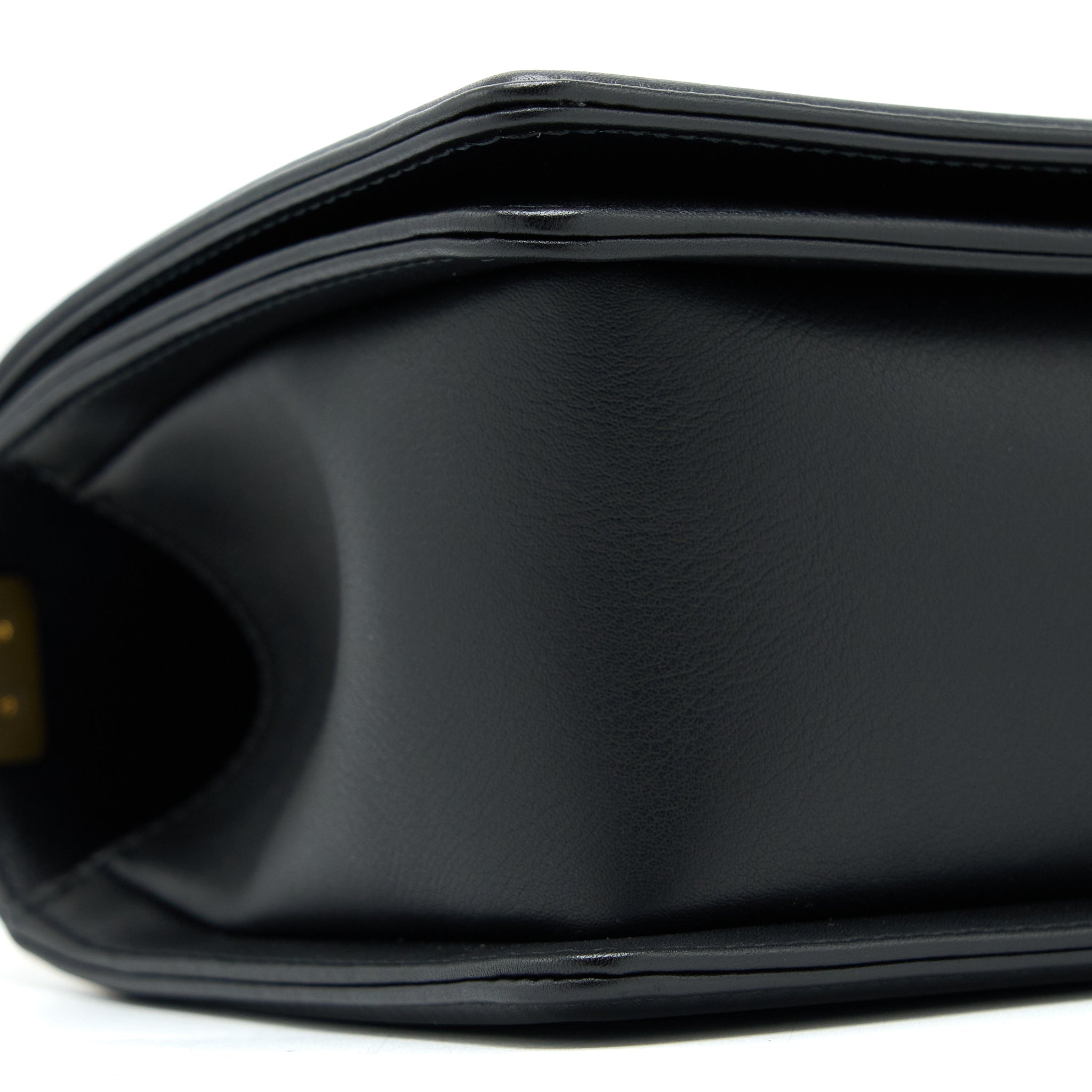 Chanel Medium Boy Bag Calfskin Black Brushed
