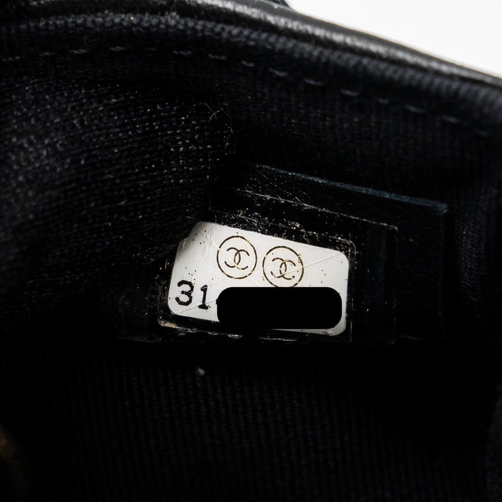 Chanel 21K Mini Flap Bag Calfskin Black Brushed