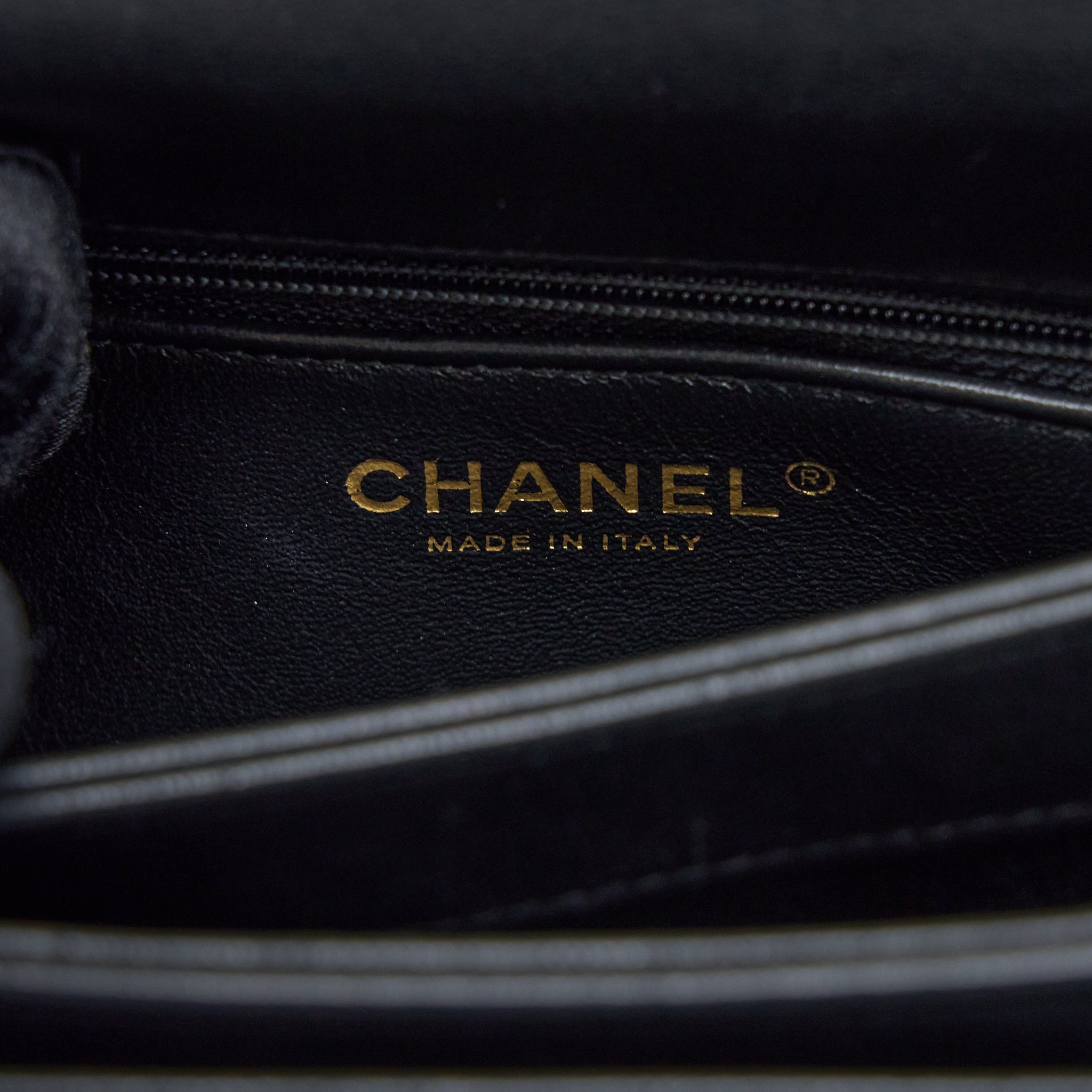 Chanel Chevron Trendy CC Top Handle Flap Bag Lambskin Black L