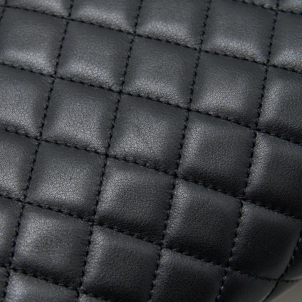 Chanel Medium Boy Bag Calfskin Black Brushed