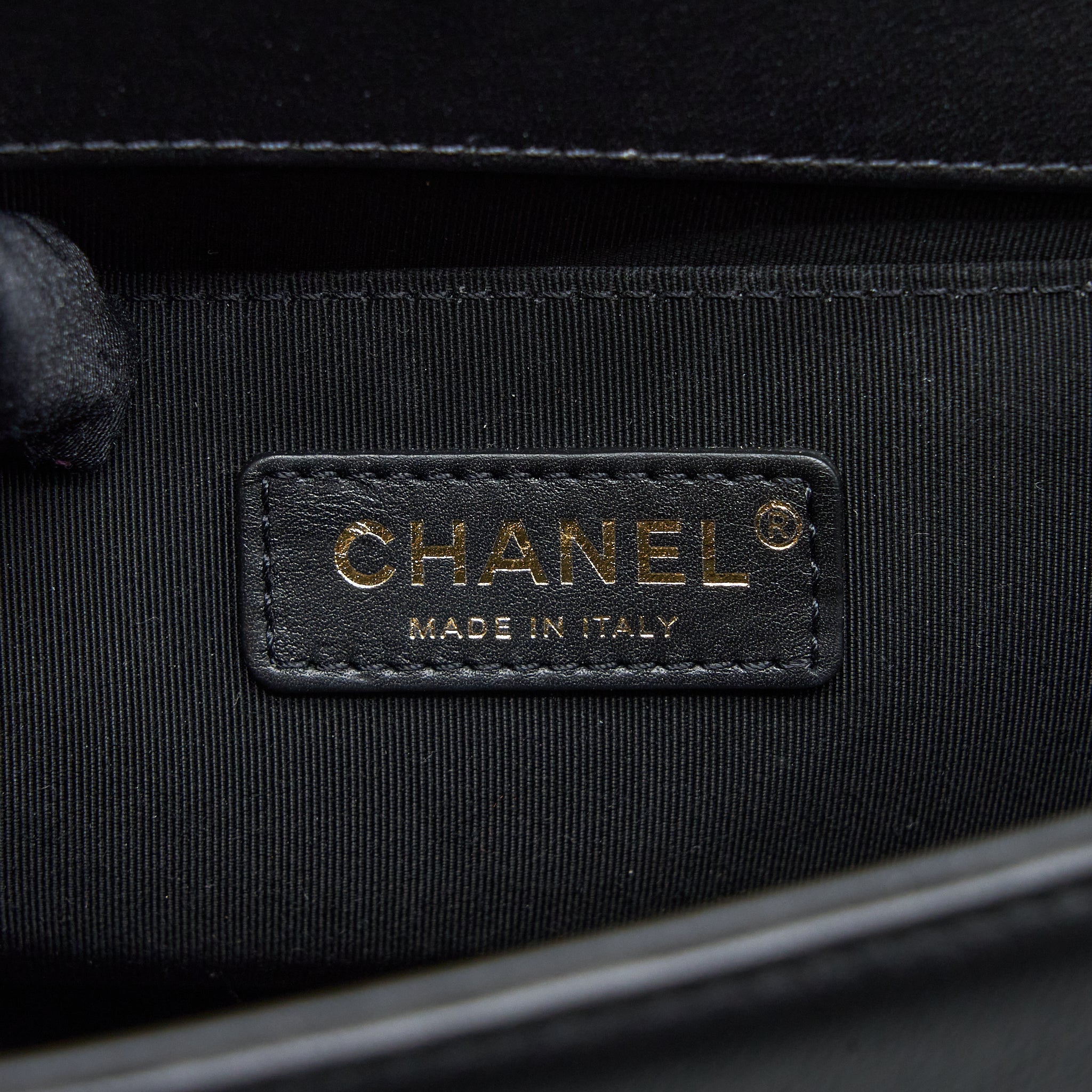Chanel Medium Boy Bag Calfskin Black Brushed