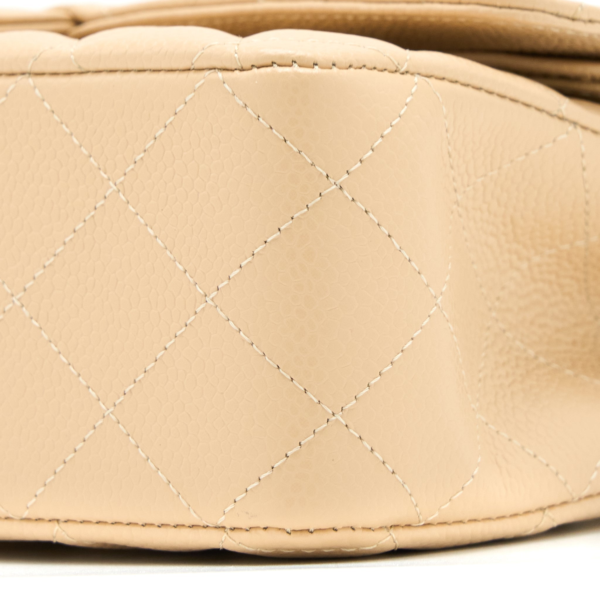 Chanel Medium Classic Double Flap Bag Caviar Beige