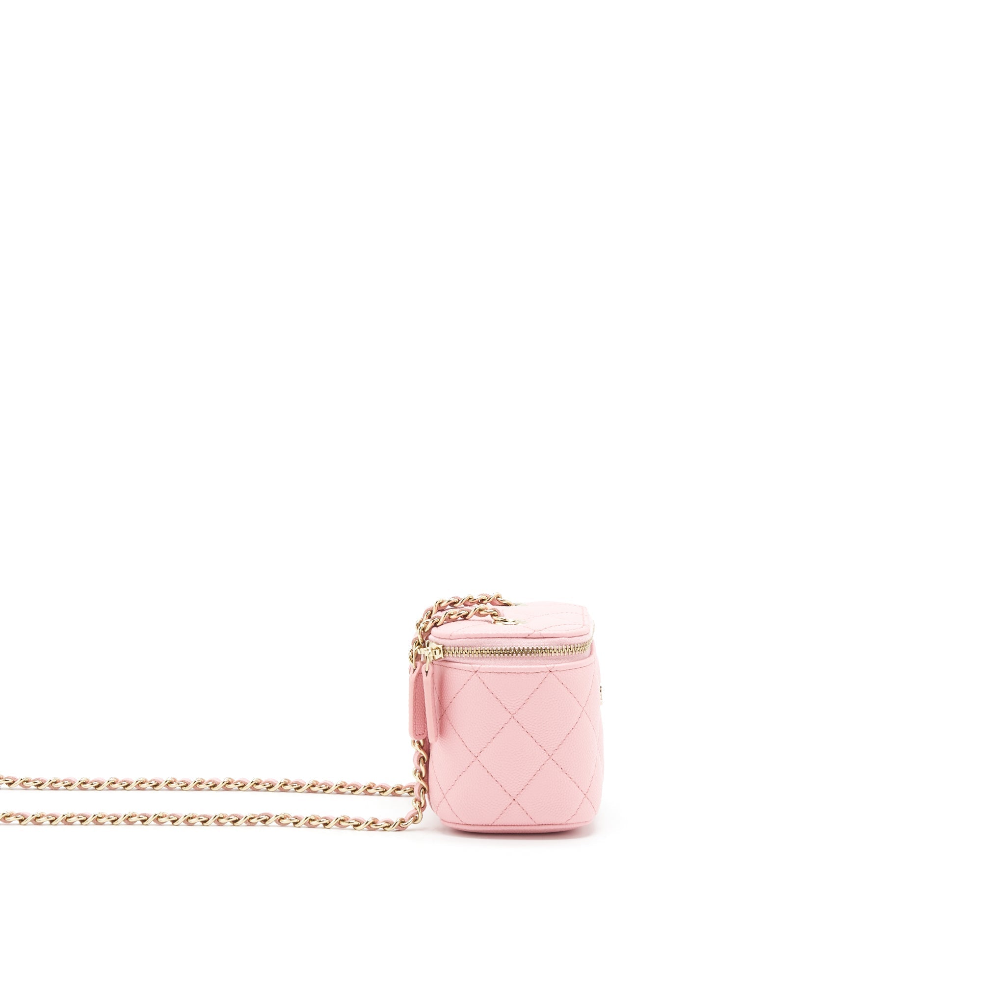 Chanel 22C Mini Vanity With Chain Caviar Pink L